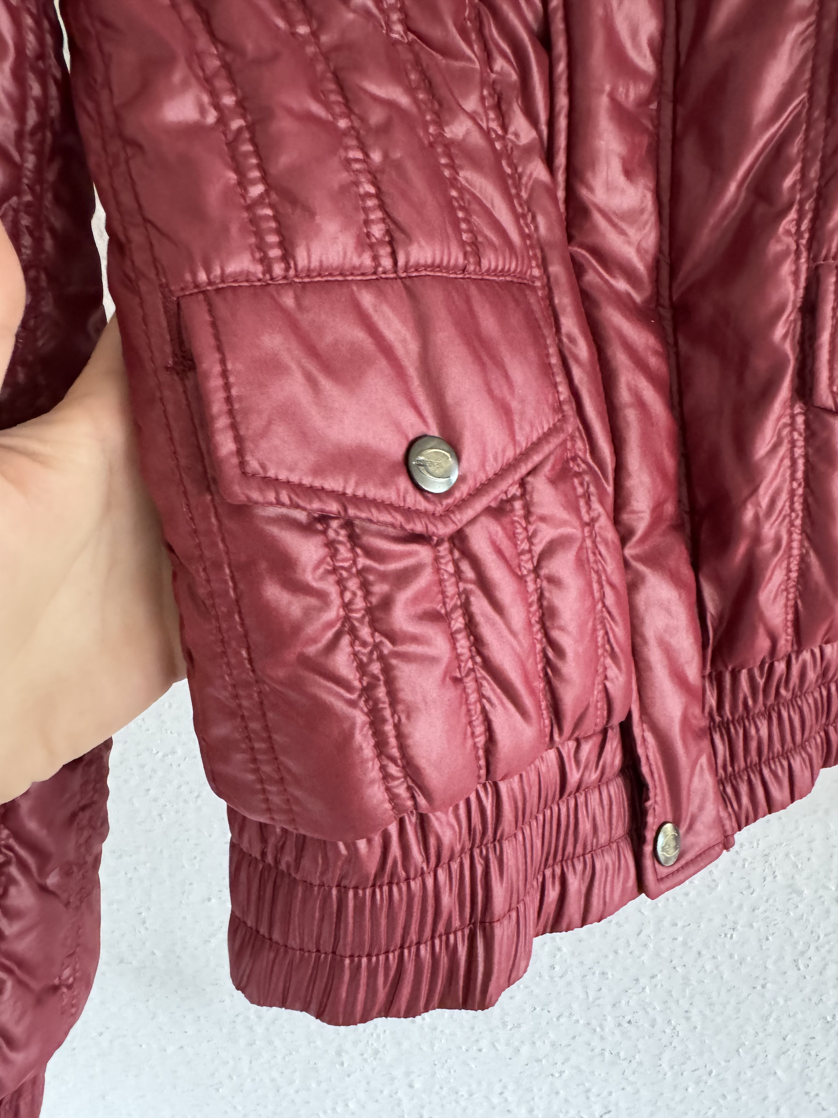 Just Cavalli Glossy Red Down Style Puffer Jacket Size US S / EU 44-46 / 1 - 9 Thumbnail