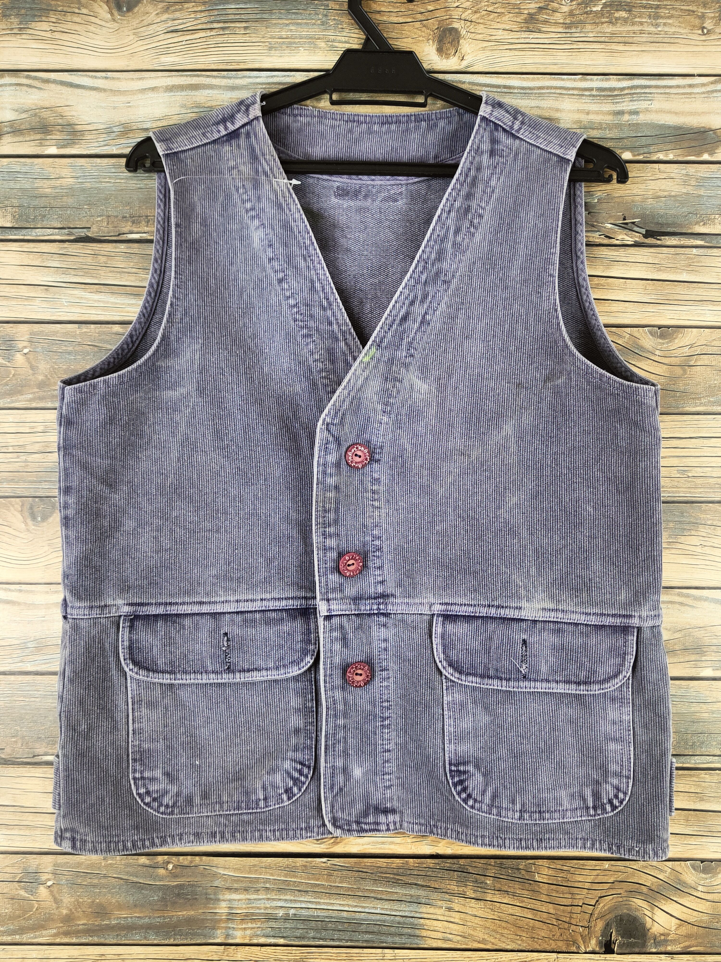 Vintage Japan Vintage indigo denim Blue Vests #S2933 Size US M / EU 48-50 / 2 - 1 Thumbnail