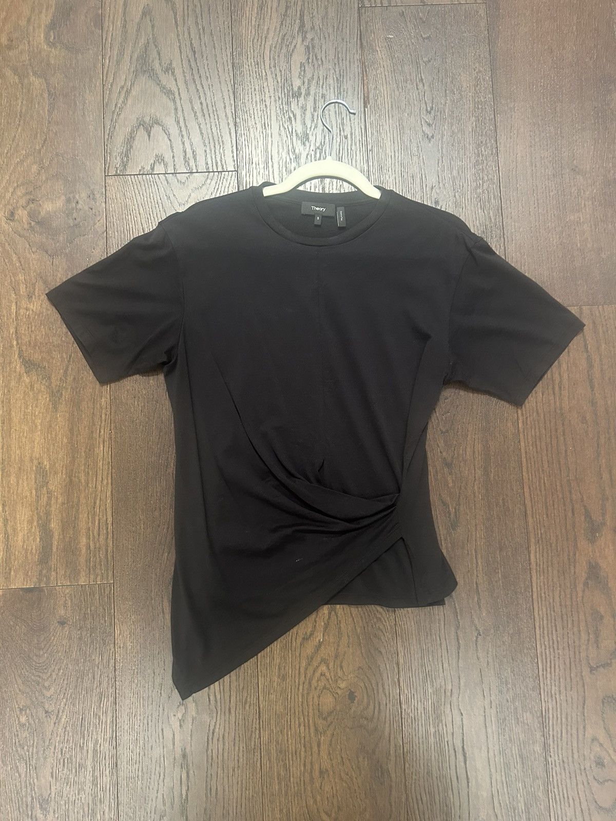 Theory *THEORY* Black side drape tee Size S / US 4 / IT 40 - 1 Thumbnail