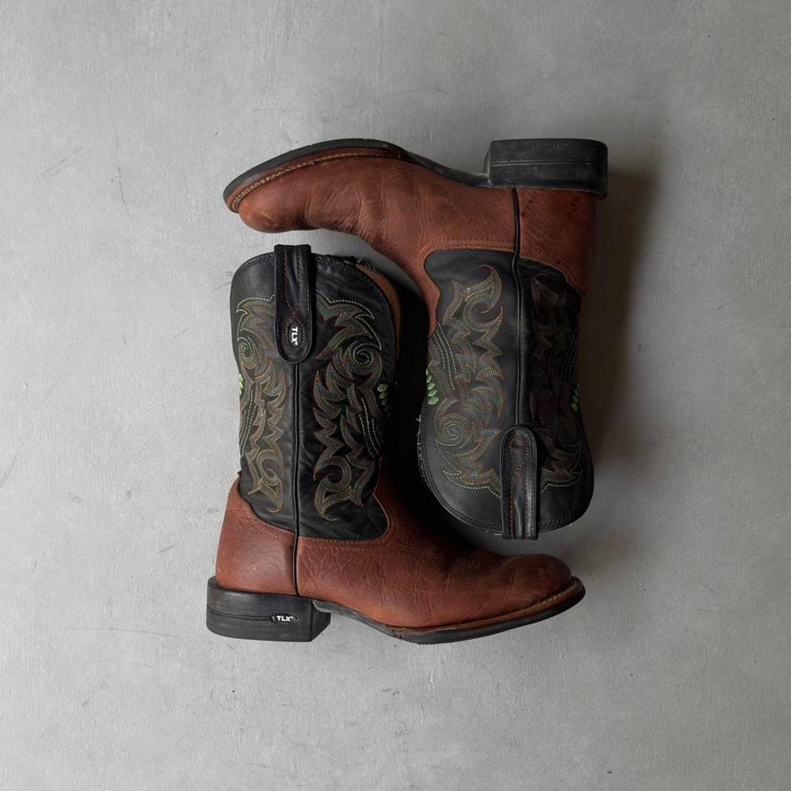 Tony Lama Vintage Tony Lama TLX Western Cowboy Boots Roper Rodeo Size US 9 / EU 42 - 1 Thumbnail