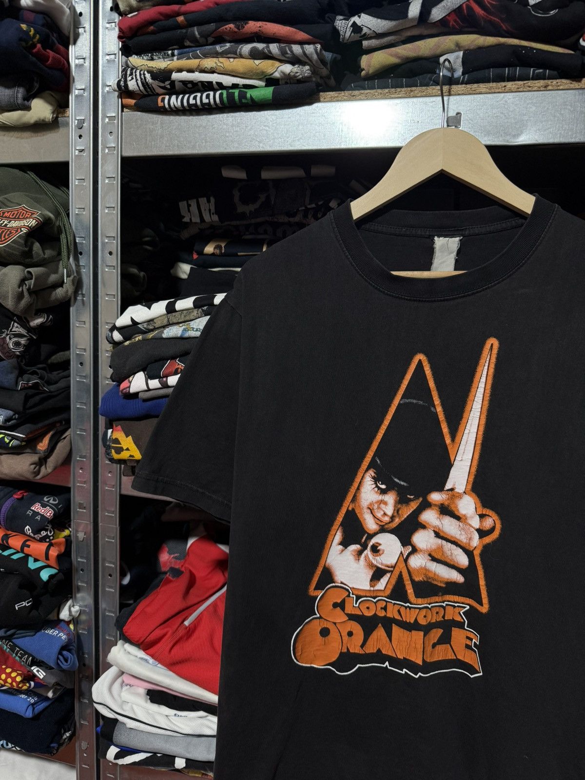 Vintage Vintage 90’s Y2K Clockwork Orange Dead Face Horror T-Shirt Size US XL / EU 56 / 4 - 3 Thumbnail
