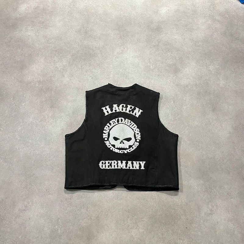 Harley Davidson Vintage Harley Davidson Motorcycles Leather Vest Moto Y2K Size US XXL / EU 58 / 5 - 1 Thumbnail
