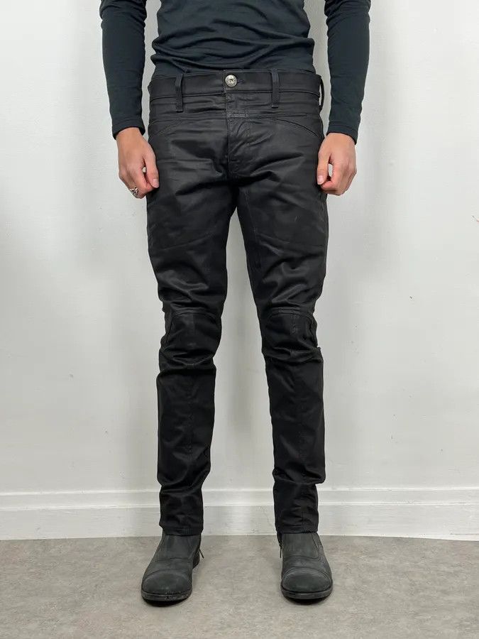 Marithe + Francois Girbaud SS2013 Marithé + François Girbaud Black Waxed Slim Denim Jeans Size US 32 / EU 48 - 1 Thumbnail