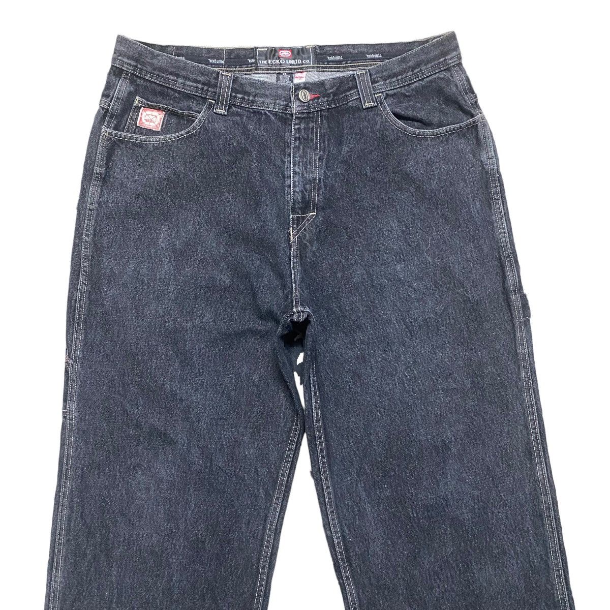 Ecko Unltd. Vintage Ecko Untld Black Denim Carpenter Baggy Pants Size US 37 - 3 Thumbnail