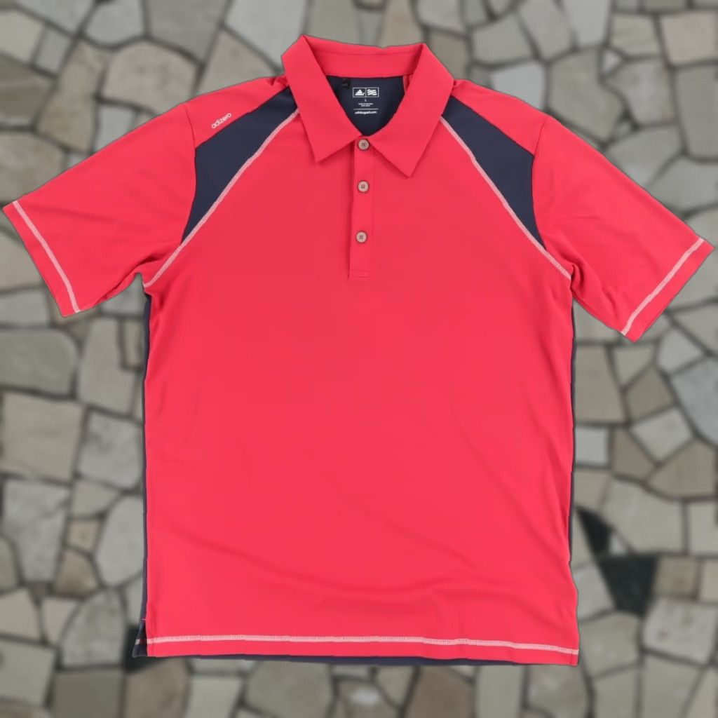 Adidas Adidas Golf Adizero Colorblock Polo Shirt Red Men's L Size US L / EU 52-54 / 3 - 1 Thumbnail