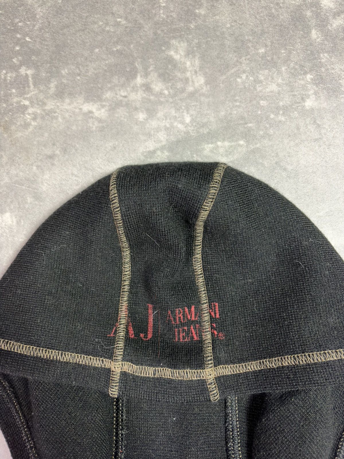 Armani 00s Armani Jeans Slim Fit Big Hood Archival Wool Hoodie M L Size US M / EU 48-50 / 2 - 18 Thumbnail