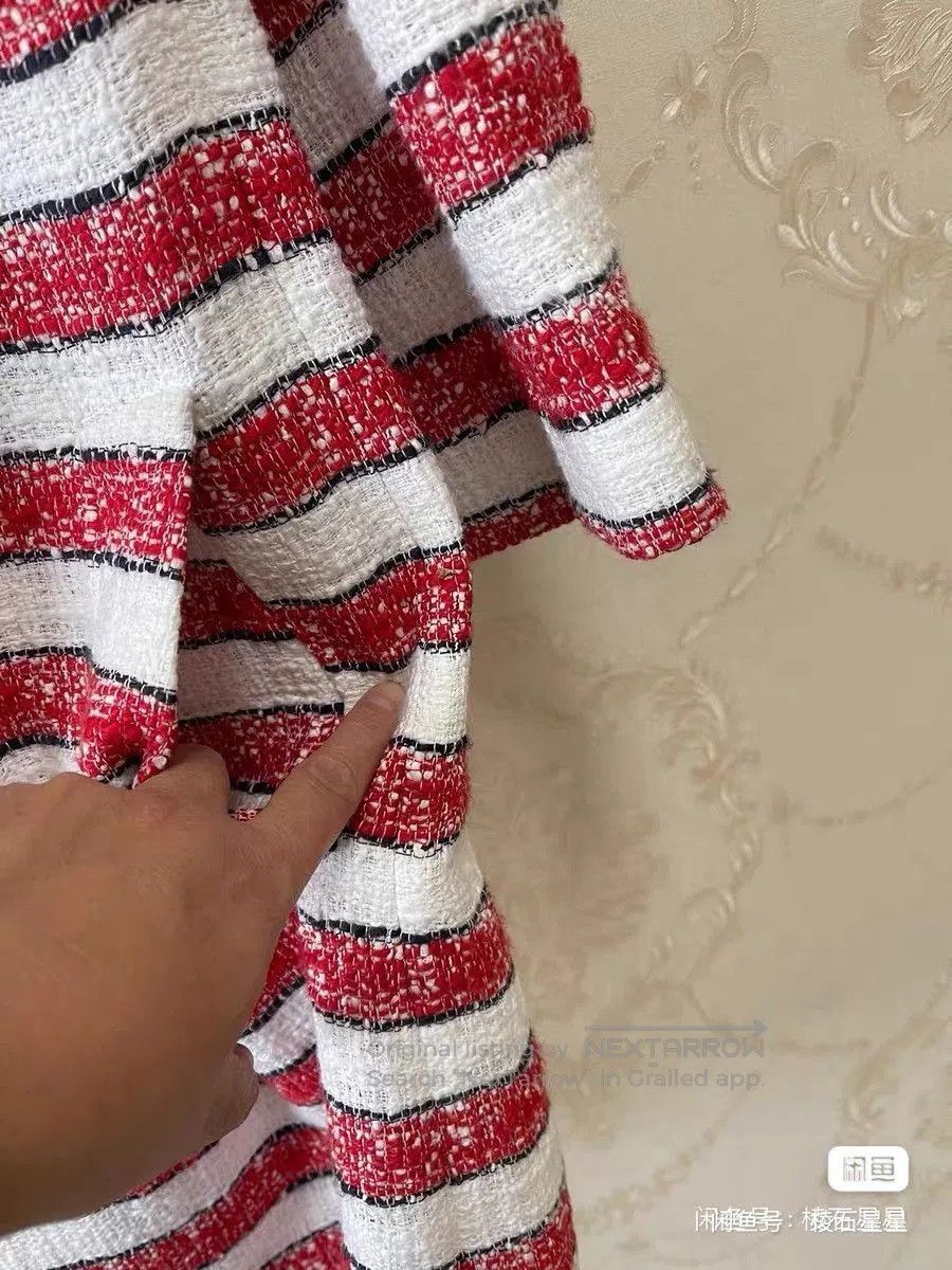 DGK Red White Striped Nautical Woven Trench. Size M / US 6-8 / IT 42-44 - 8 Thumbnail