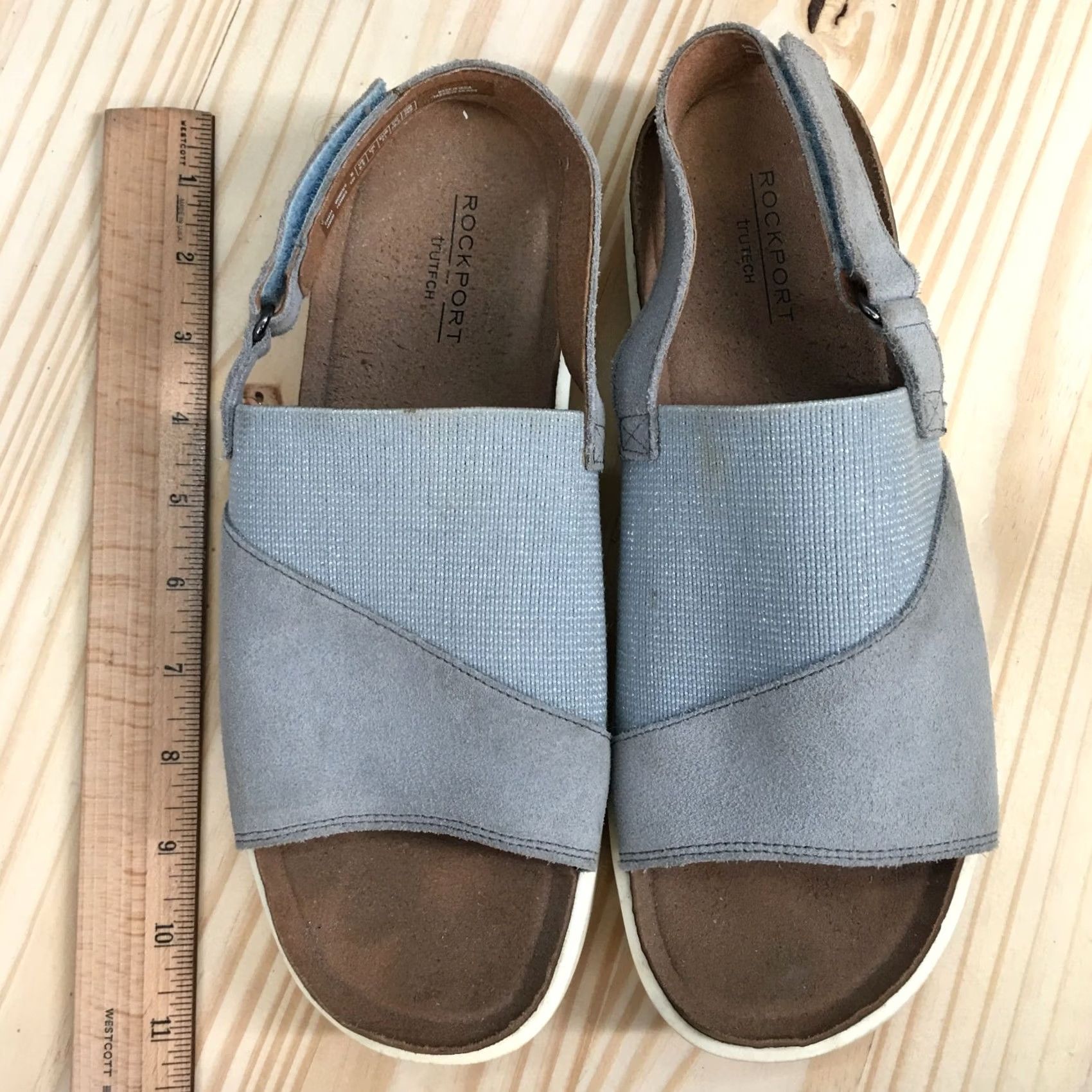 Rockport Rockport Sandals Womens 9.5 M Kyra Slingback Blue Leather Open Toe casual CI4824 Size US 10 / IT 40 - 5 Thumbnail