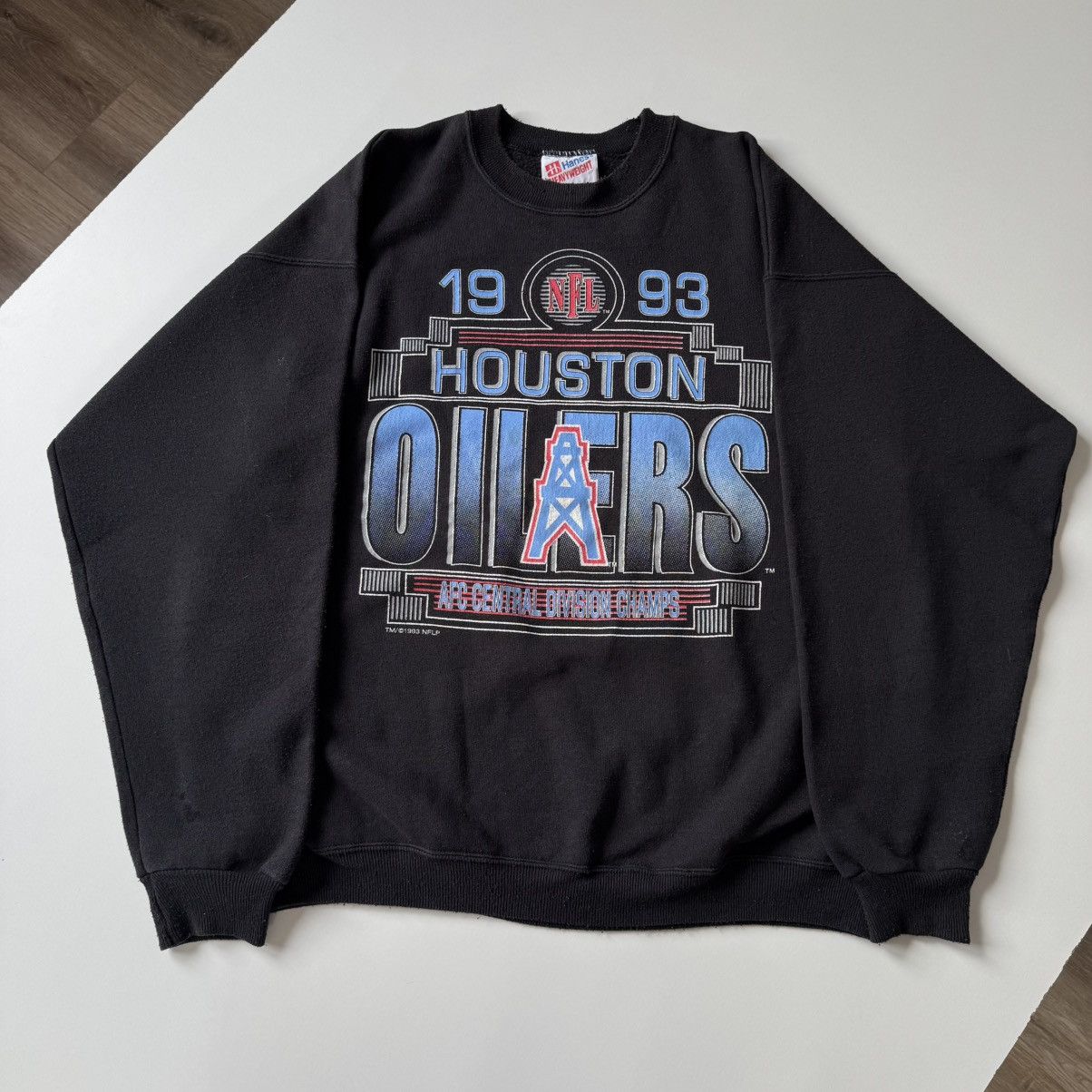 NFL × Vintage Vintage Houston Oliers 1993 NFL Sweatshirt 90s RARE Hanes Size US L / EU 52-54 / 3 - 6 Thumbnail