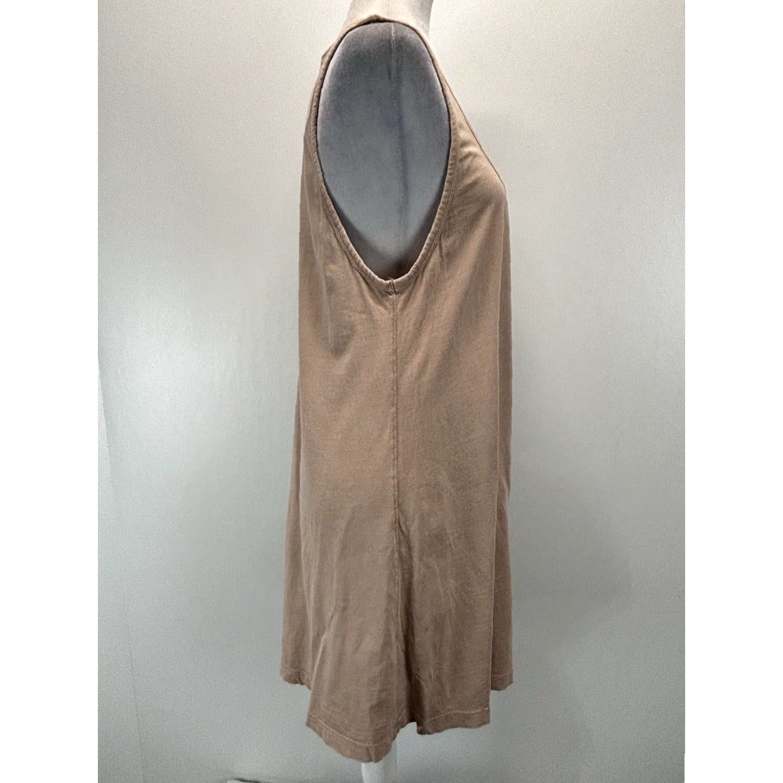 Zara Zara Tank Dress Women's Large Tan Sleeveless Short Casual Size 36" / US 14 / IT 50 - 4 Thumbnail