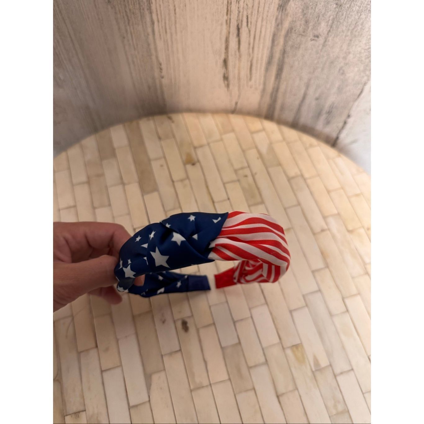 Other Patriotic Red White & Blue Twisted Headband | USA Stars & St Size ONE SIZE - 4 Thumbnail