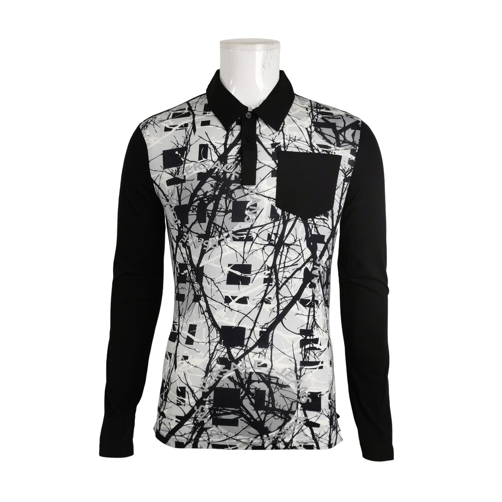 Versace Versace Jeans Graphic Print Long Sleeve Polo US XS Size US XS / EU 42 / 0 - 1 Thumbnail