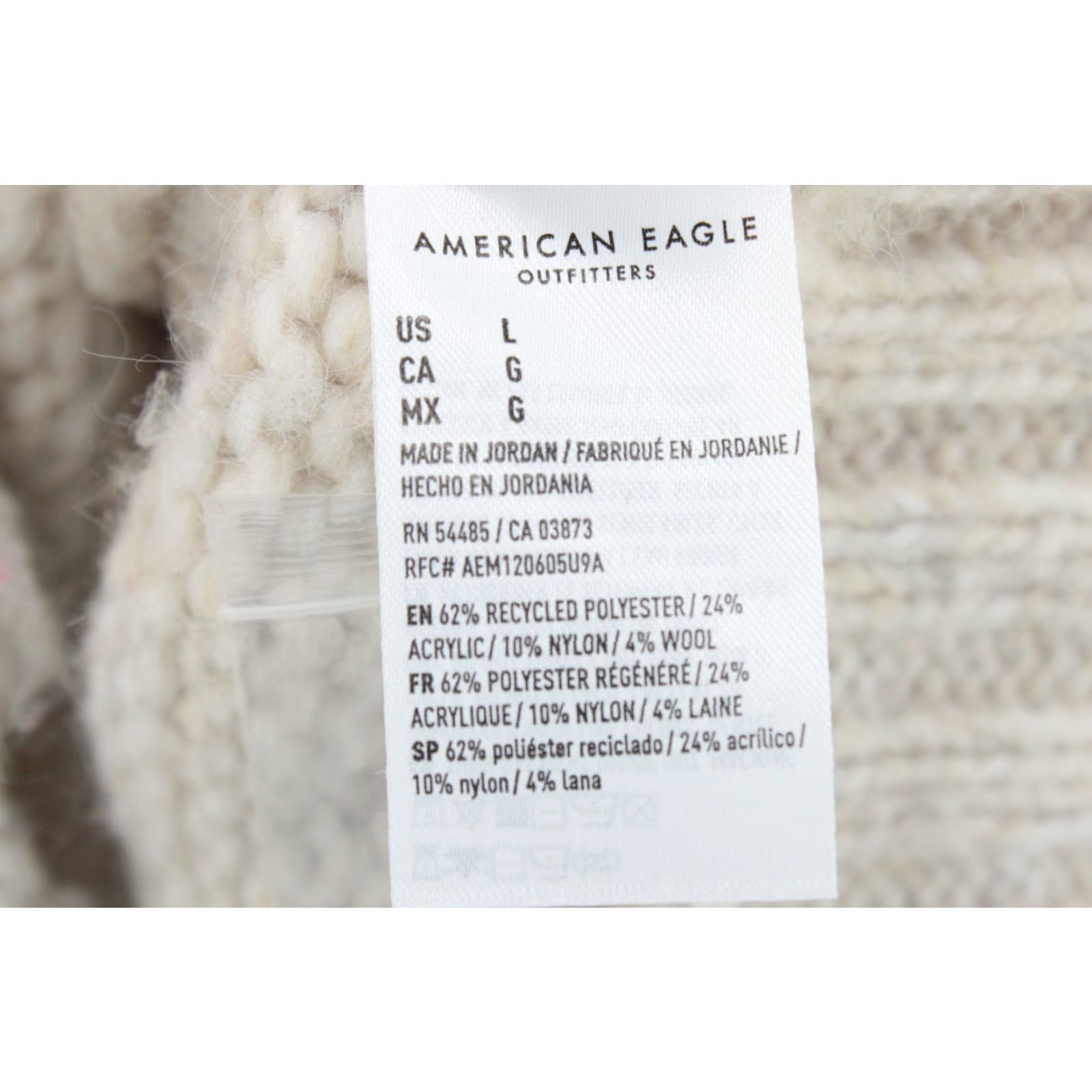 American Eagle Outfitters American Eagle Cardigan Women L Multicolor Knit Striped Button Up Crop Size L / US 10 / IT 46 - 7 Thumbnail