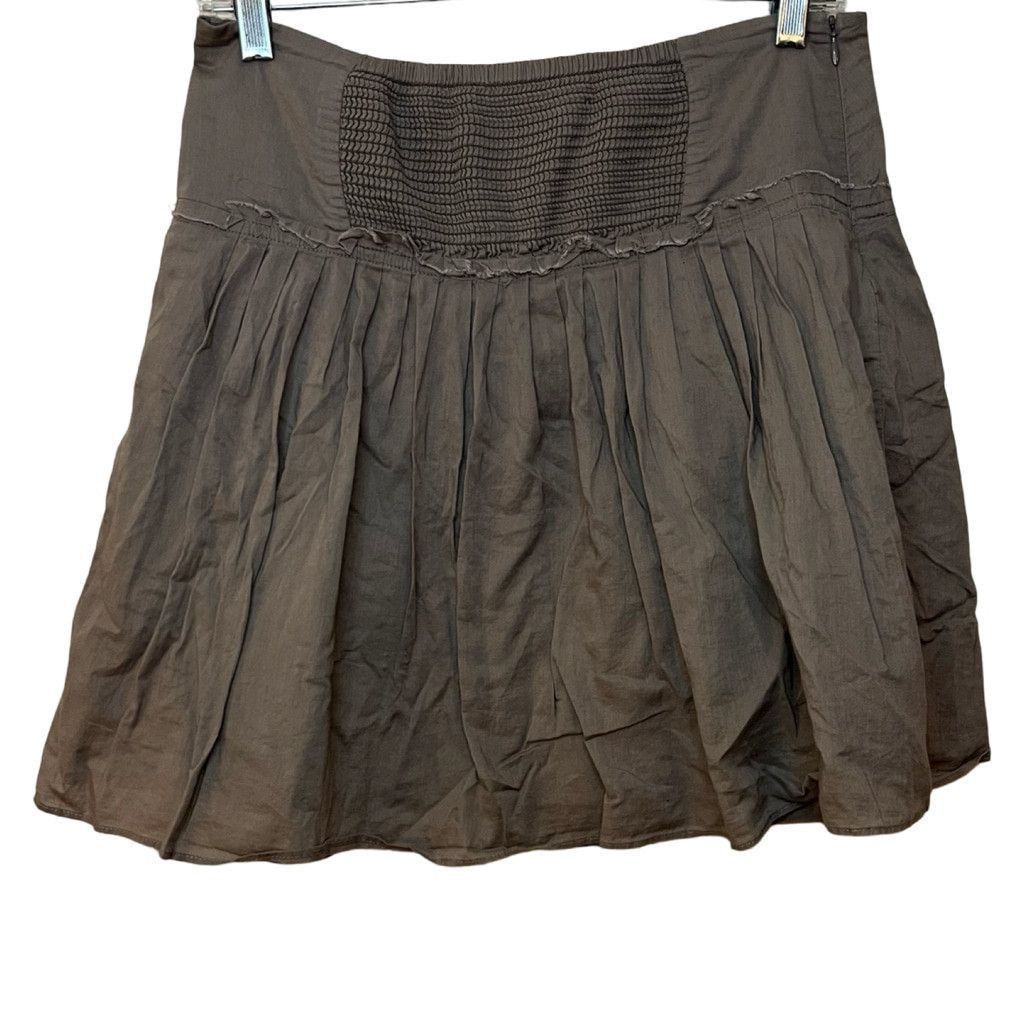Banana Republic Banana Republic Drop Low Waist Cotton Pleated Mini Skirt 2 Size 26" / US 2 / IT 38 - 2 Thumbnail