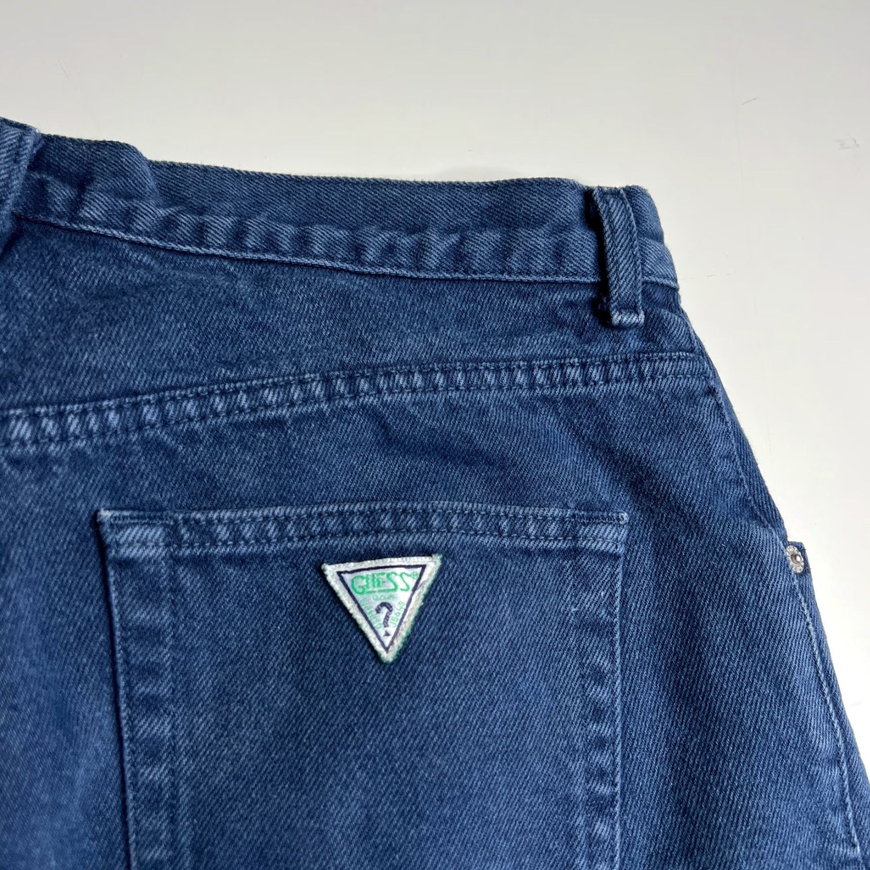 Guess VINTAGE GUESS Denim Shorts Blue 33 5-Pocket 90s USA Made Bermuda Mens Classic Jersey? Size US 33 - 6 Thumbnail