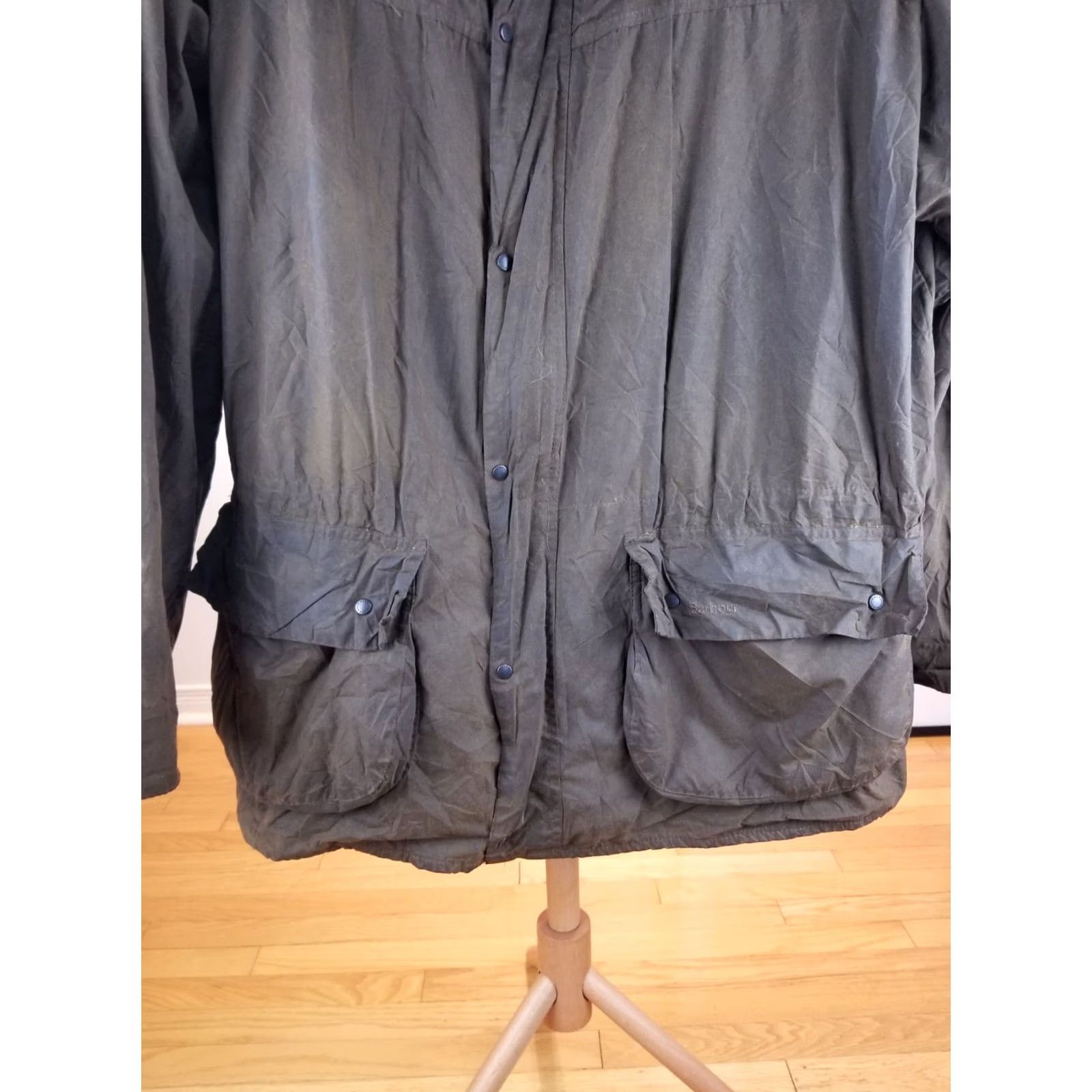 Barbour VINTAGE Barbour Durham Unlined Waxed Hunting Hooded Jacket SZ C50 Men Jacket Green 50 27 23 25 33 INCHs Size US M / EU 48-50 / 2 - 3 Thumbnail