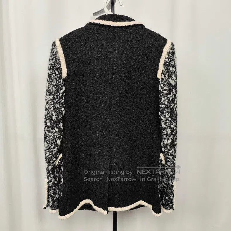 Chanel Chanel Snow series black and white-bordered tweed coat Size XS / US 0-2 / IT 36-38 - 2 Thumbnail