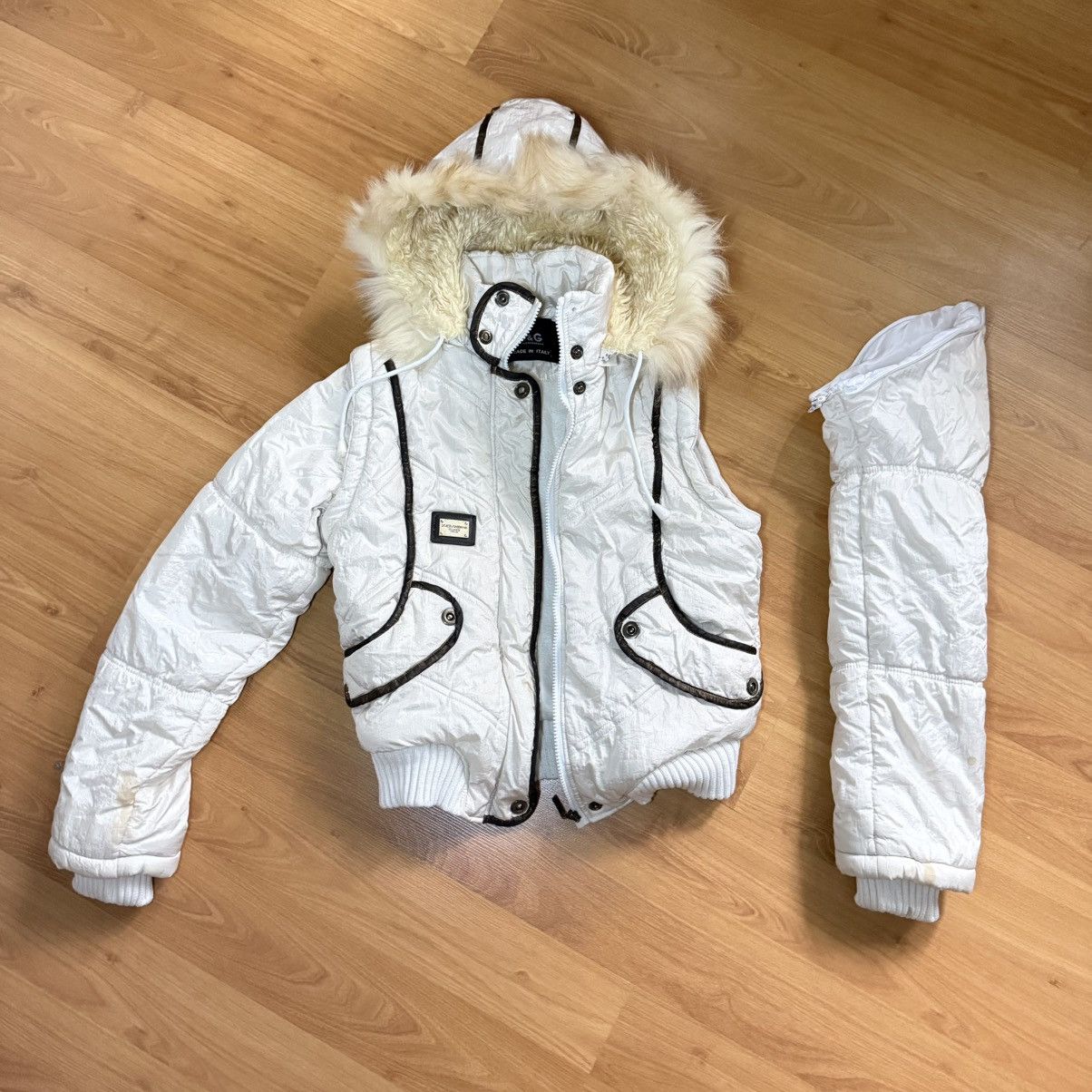 If Six Was Nine Fur Dolce & Gabbana Japanese Style Vest Bomber Jacket 90s Size M / US 6-8 / IT 42-44 - 5 Thumbnail