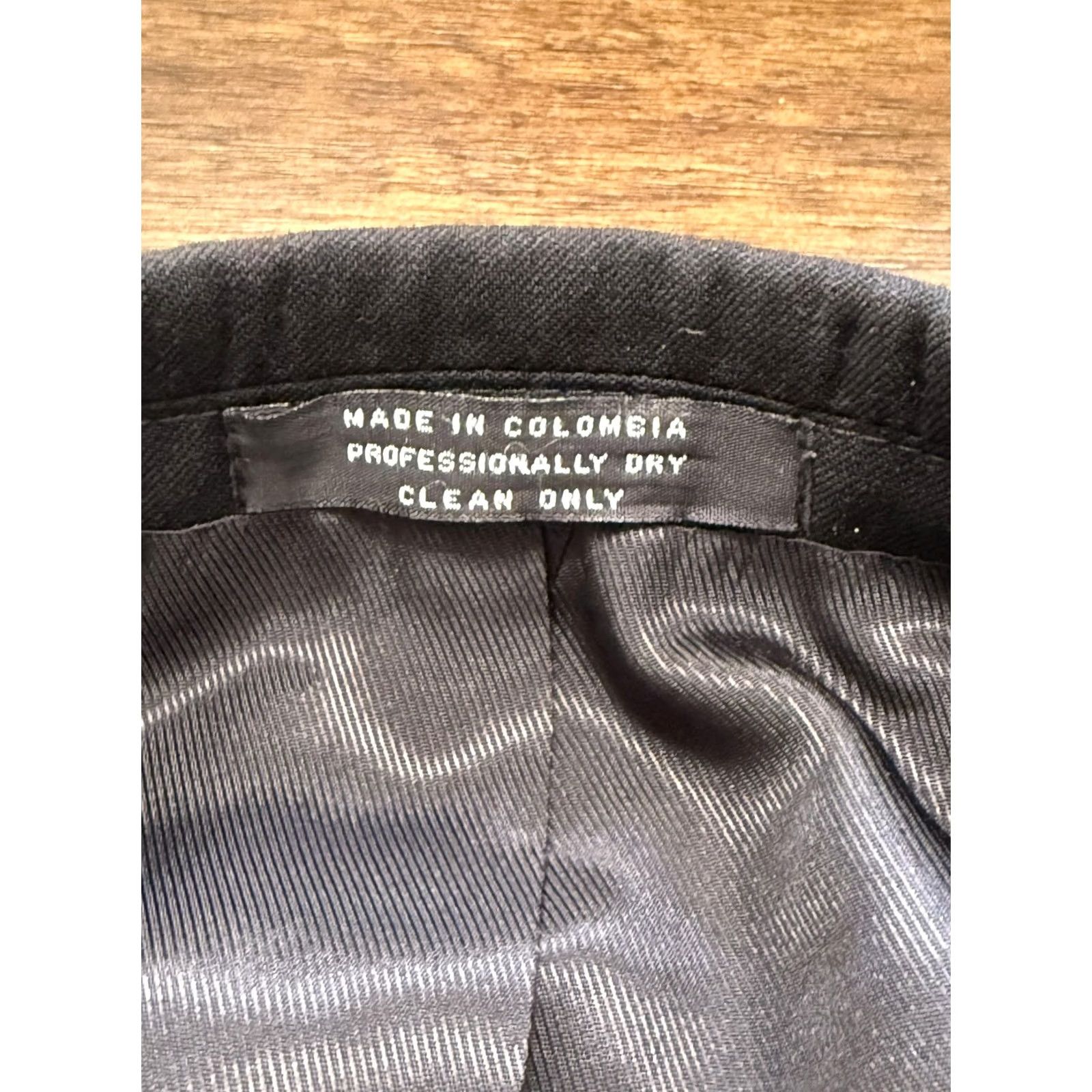 Vintage Gianfranco Ruffini Blazer Mens Large Black 3 Button Notch Lapel Suit Jacket Size 46R - 4 Thumbnail