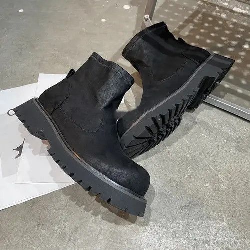 Other Men's Sock-Style Leather Boots - Chunky Sole Size US 10 / EU 43 - 5 Thumbnail