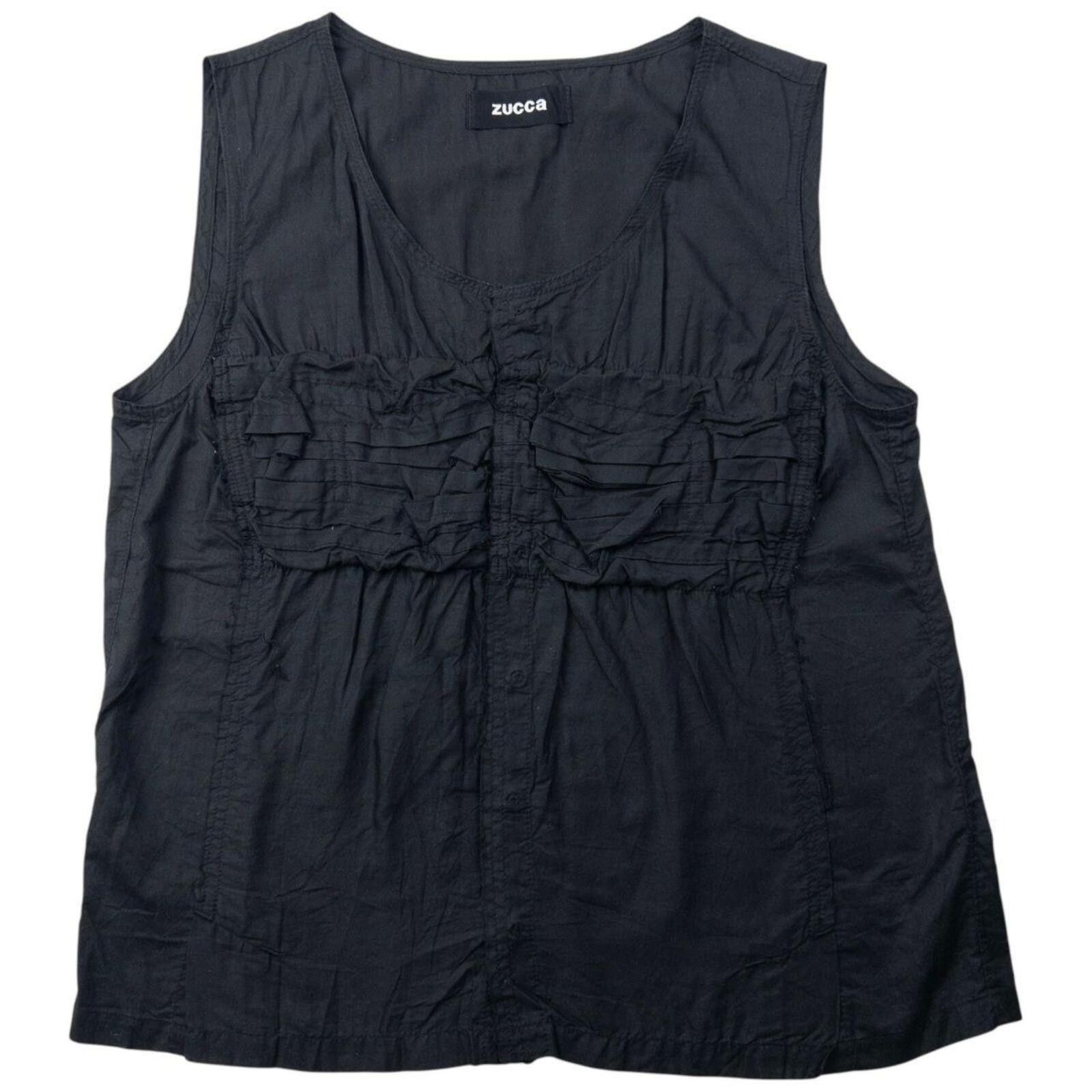 Zucca Vintage 2000s Cabane De Zucca By Issey Miyake Ruffle Top M Size M / US 6-8 / IT 42-44 - 1 Thumbnail
