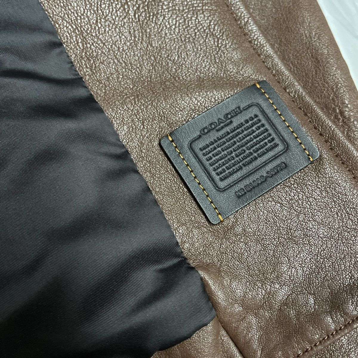 Coach Coach Brown Leather Racer Jacket Size S (Zara, Diesel) Size US S / EU 44-46 / 1 - 6 Thumbnail