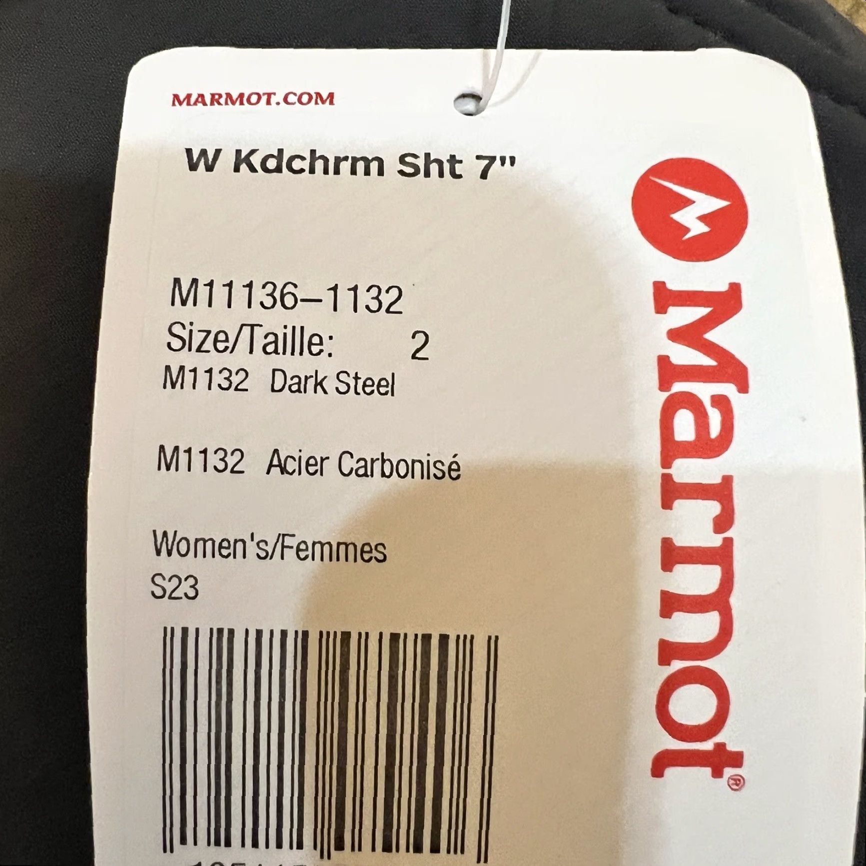 Marmot Marmot Women's Kodachrome 5” Shorts Hiking Casual Outdoors Dark Steel Size 2 Gray Nylon Elastane Regular UV Quick Dry Pockets Zipper Button Size 26" / US 2 / IT 38 - 5 Thumbnail