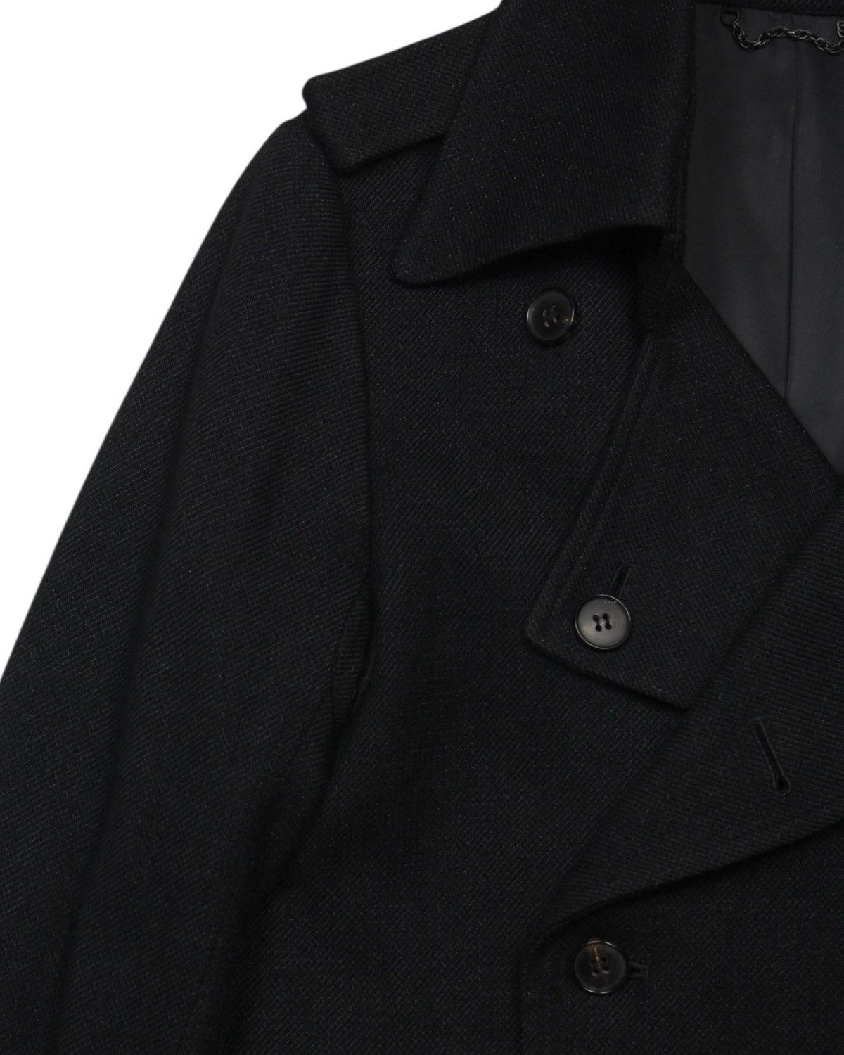 The Viridi-anne THE VIRIDI-ANNE LINEN WOOL BLACK TRENCH COAT Size US S / EU 44-46 / 1 - 3 Thumbnail