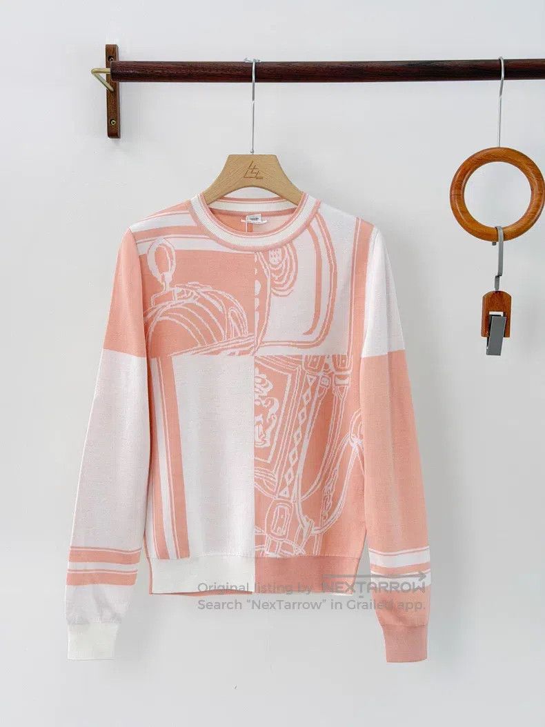 Hermes Hermes En DesordreFinesse pattern jacquard silk knit long- Size XS / US 0-2 / IT 36-38 - 1 Thumbnail