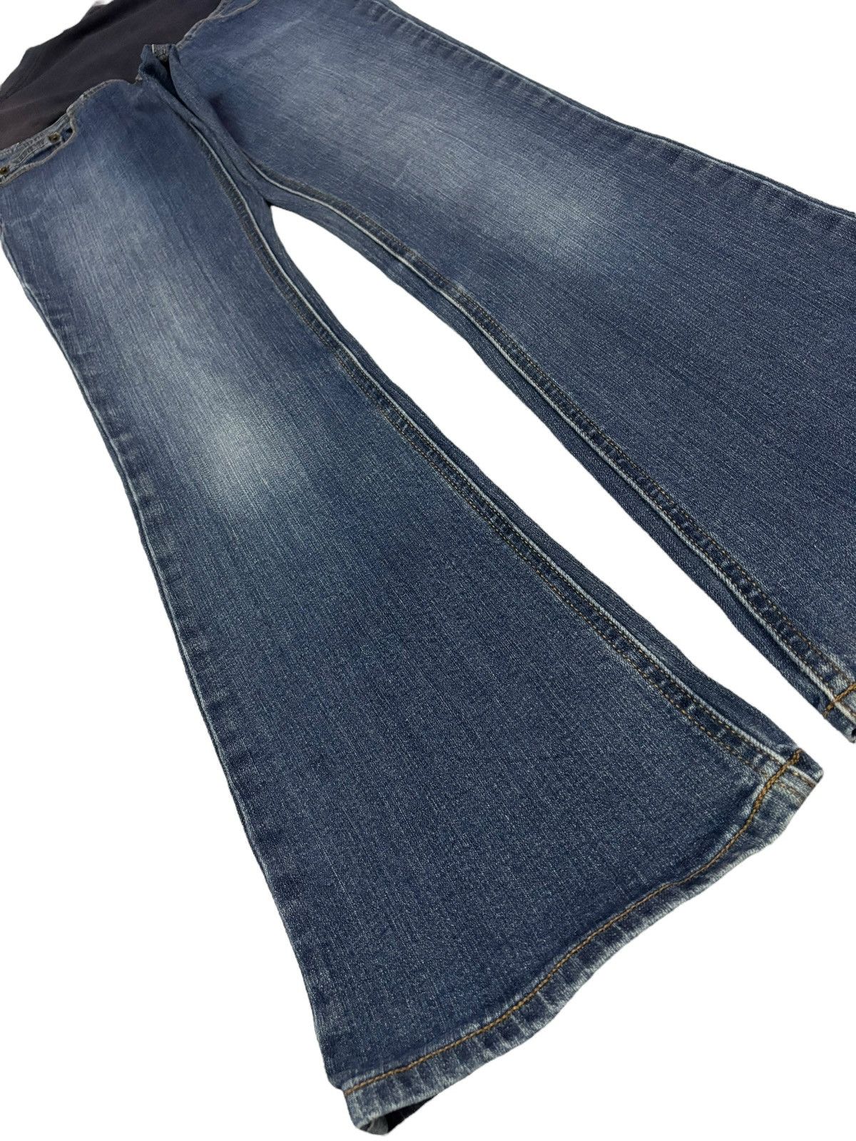 Edwin Vtg Edwin Japan Flared High Waist Distressed Jeans Size 30" / US 8 / IT 44 - 3 Thumbnail