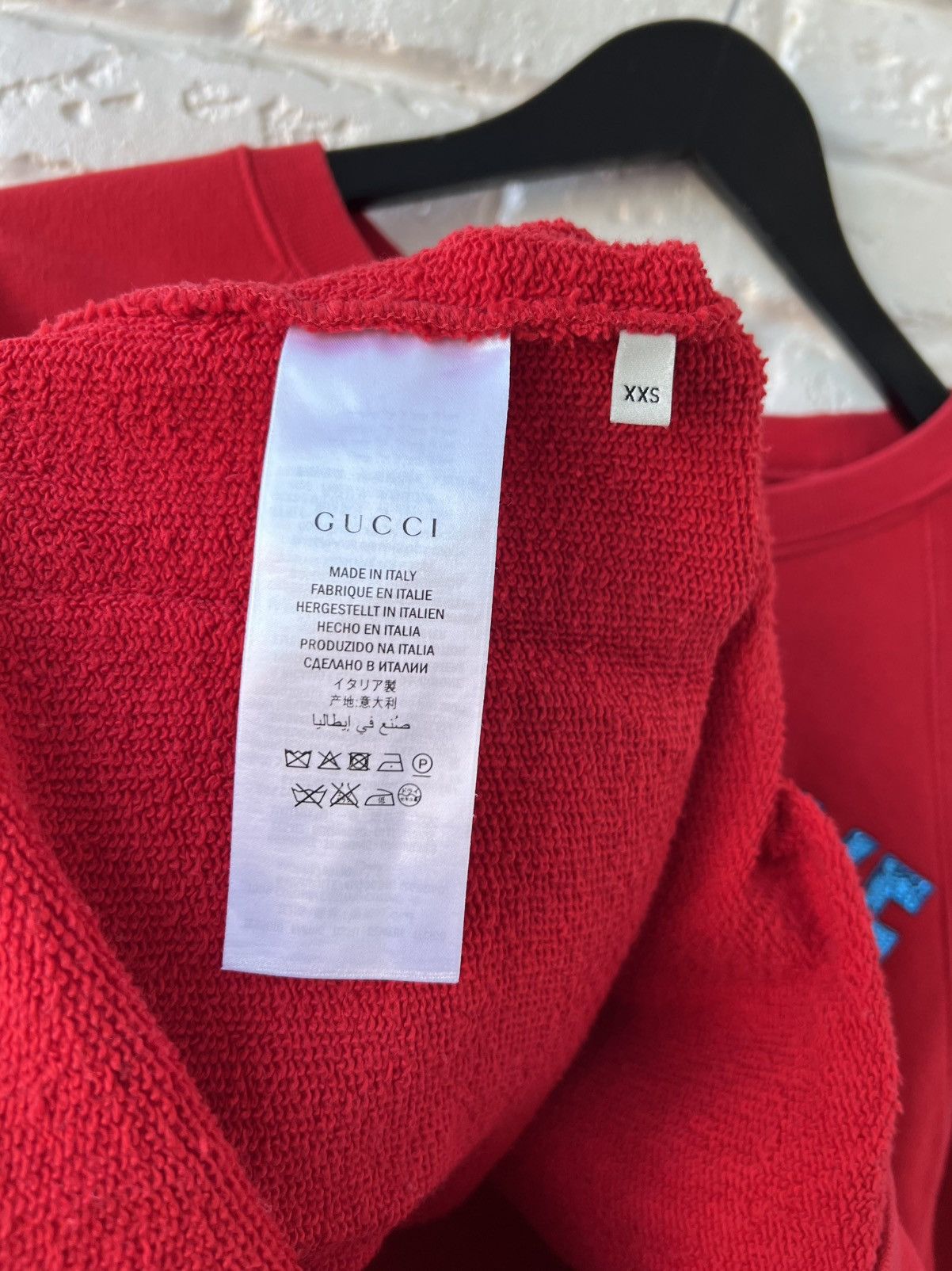 Gucci Gucci Red Blind For Love Bee Logo Sweatshirt Size XXS / US 00 / IT 34 - 7 Thumbnail