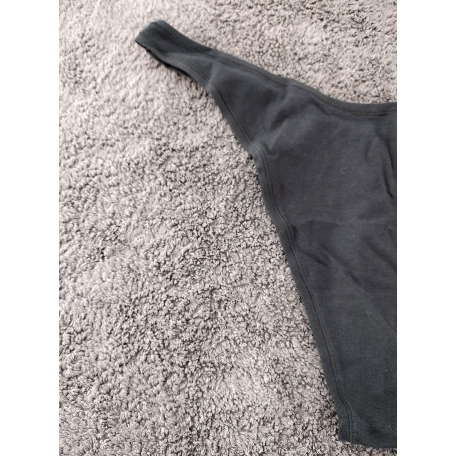 SKIMS Skims Panties Thong 4X Women Soot Cotton Jersey Dipped Vshape Low Rise Size XXL / US 16-18 / IT 52-54 - 7 Thumbnail