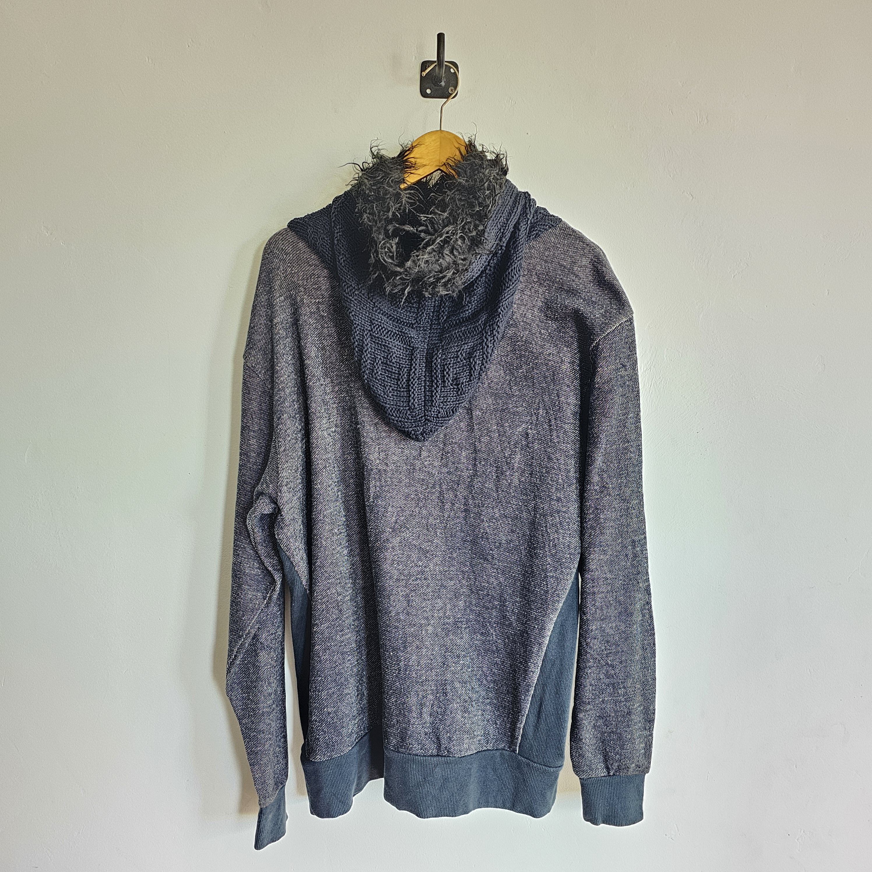 If Six Was Nine Fur Hoodie Hybrid Knit Revival Size US L / EU 52-54 / 3 - 2 Thumbnail