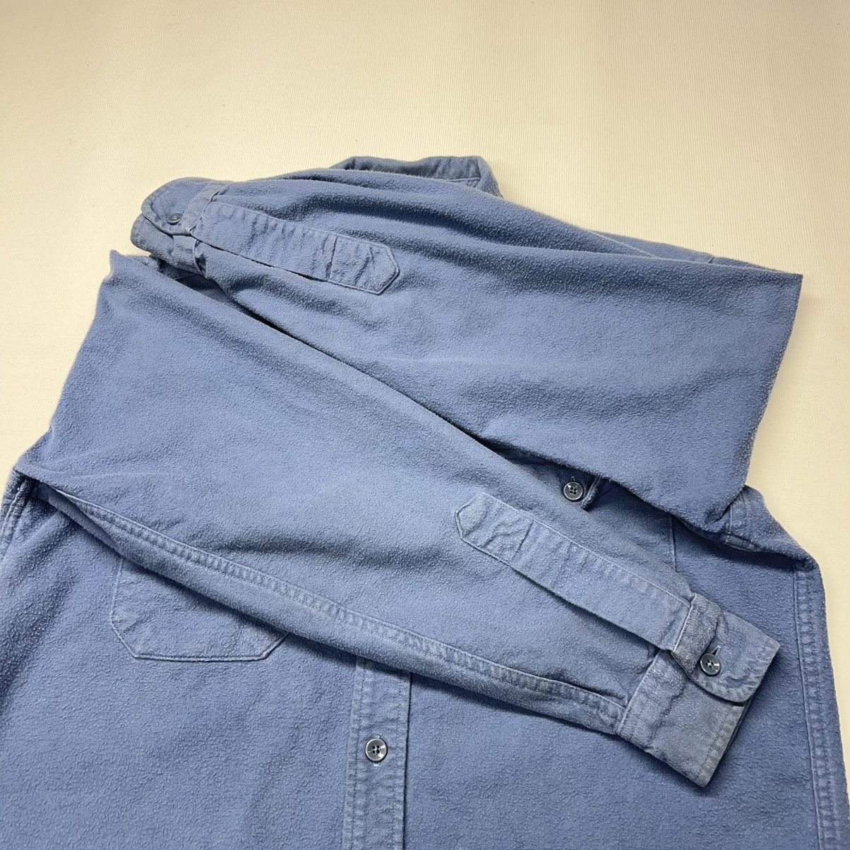 L.L. Bean × Vintage VTG LL Bean Flannel Shirt Blue Chamois Cloth Button Up Retro Size US M / EU 48-50 / 2 - 9 Thumbnail