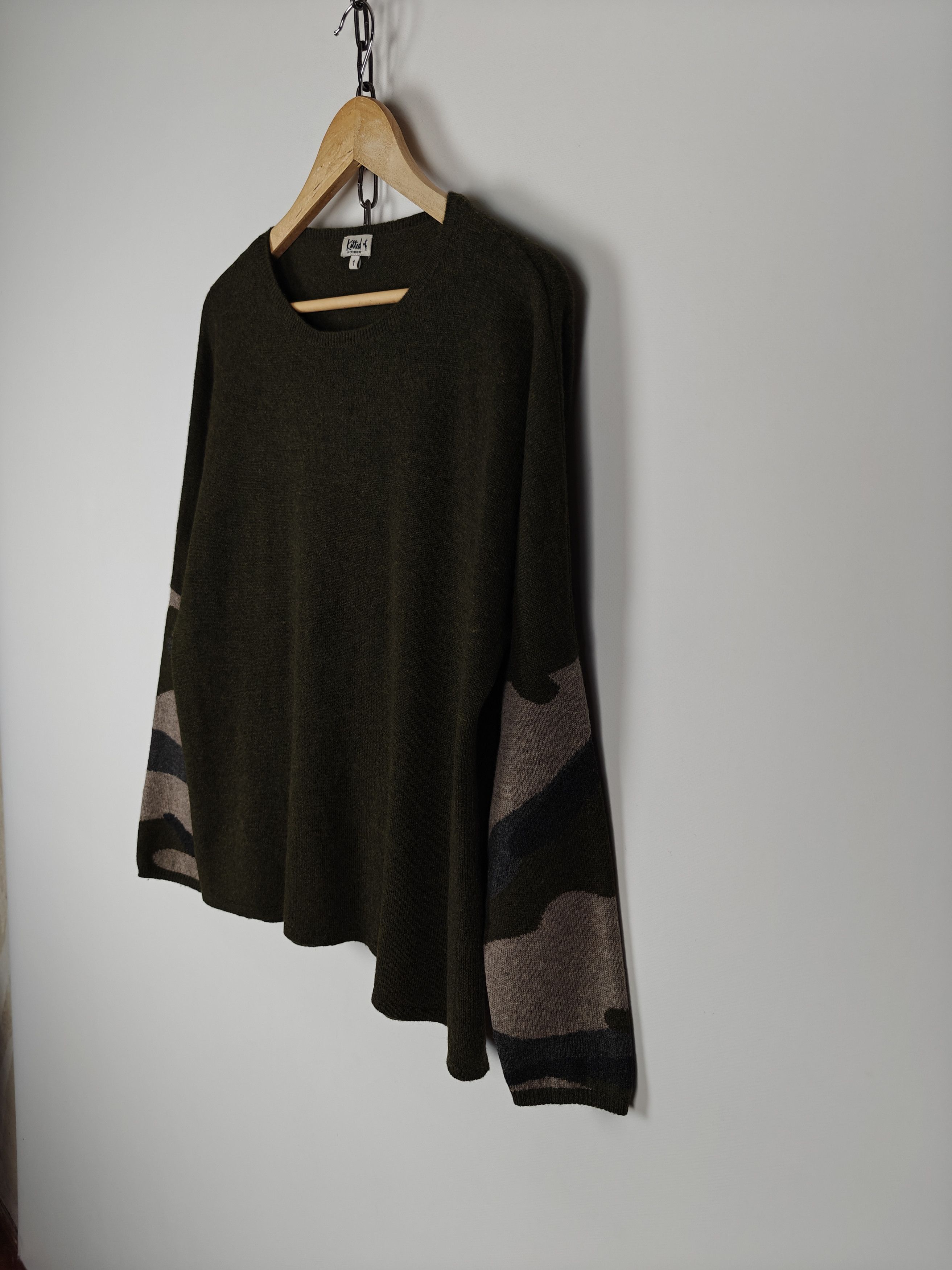 Other Kitted Cashmere Sweater Camo Sleeves Pullover M Size US M / EU 48-50 / 2 - 5 Thumbnail