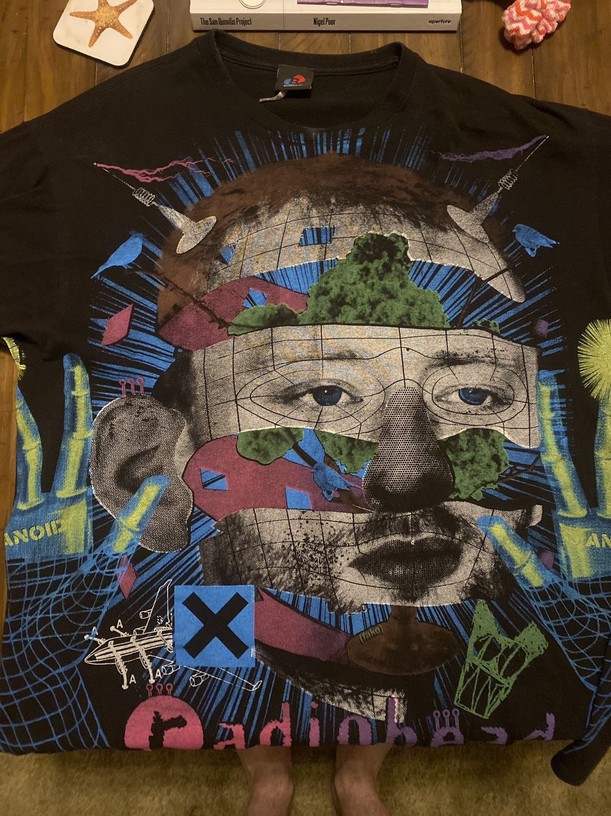 Band Tees Hand Printed Radiohead T-Shirt Size US XXL / EU 58 / 5 - 1 Thumbnail