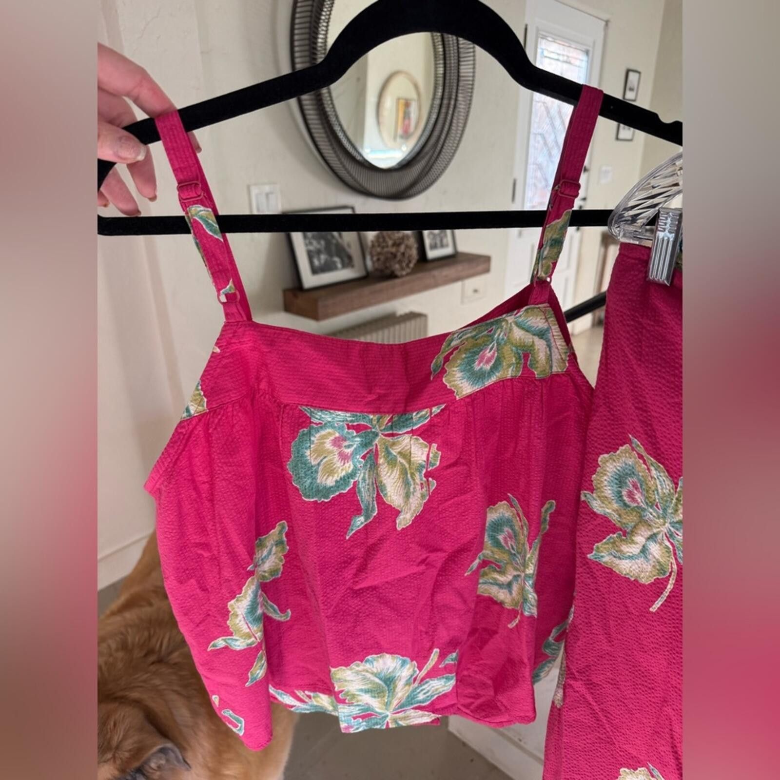 Faherty NWT Faherty Pacifica Orchid Blossom Wrap Skirt & Top Set S Size 28" / US 6 / IT 42 - 5 Thumbnail