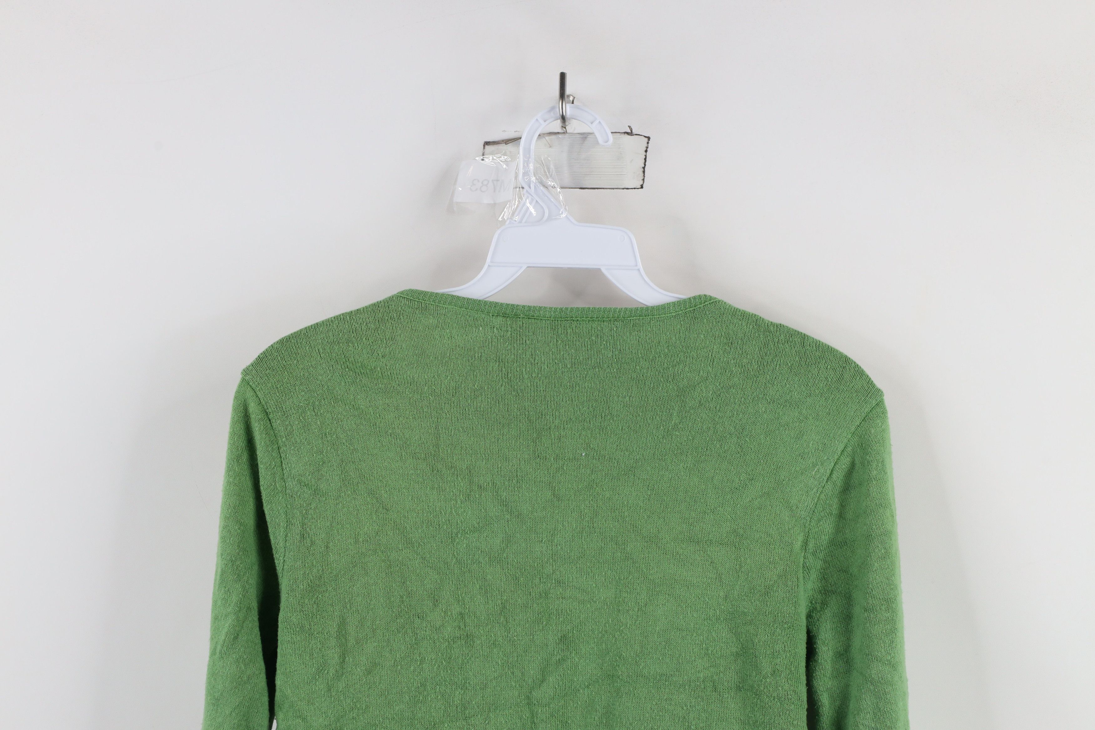 Vintage Vintage 90s Y2K Babydoll Bella Tie Wrap Knit Sweater Green Size S / US 4 / IT 40 - 10 Thumbnail