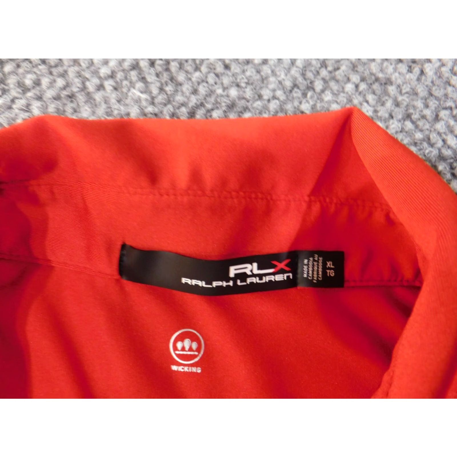 RLX Ralph Lauren RLX Ralph Lauren Polo Shirt XL Red Mens stretch golf polyester solid short sleeve collared logo Size US XL / EU 56 / 4 - 4 Thumbnail