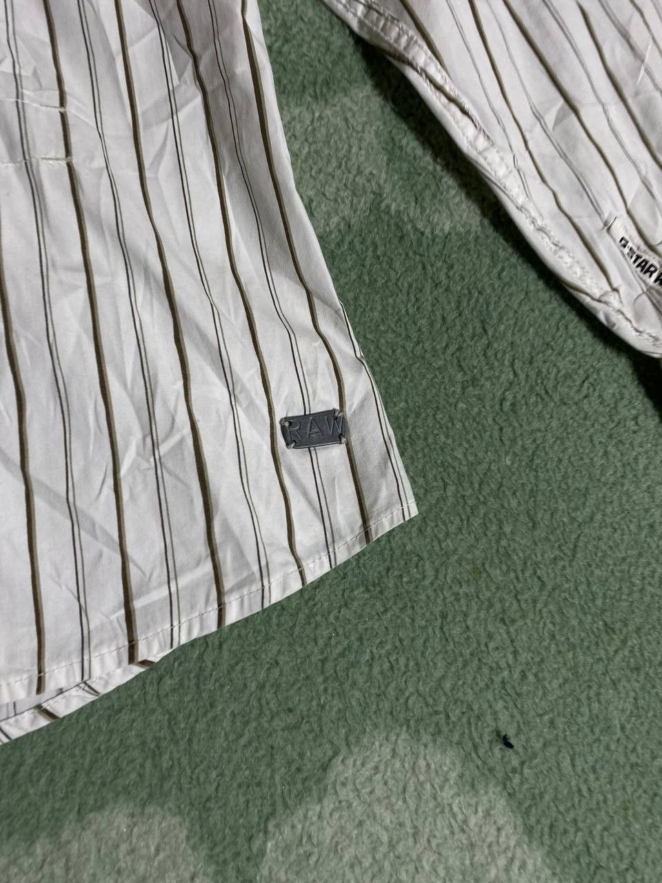 G-Star × Vintage G-STAR RAW VINTAGE Y2K BIG LOGO STRIPED BUTTON UP SHIRT Size US L / EU 52-54 / 3 - 8 Thumbnail