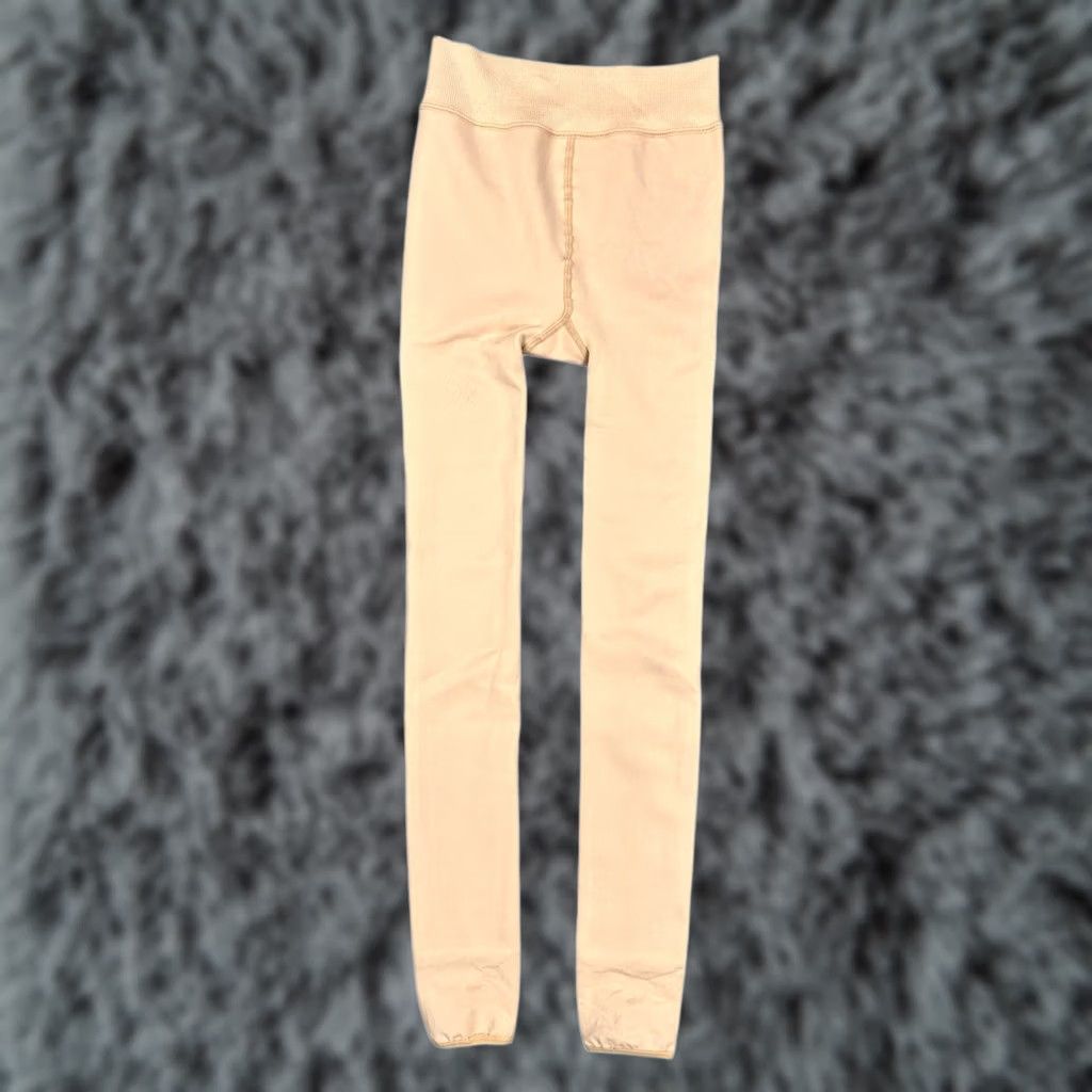 Vintage Women’s Fleece Lined Stirrup Leggings Cream Winter Thermal M Medium Leggings Womens Size 32" / US 10 / IT 46 - 1 Thumbnail