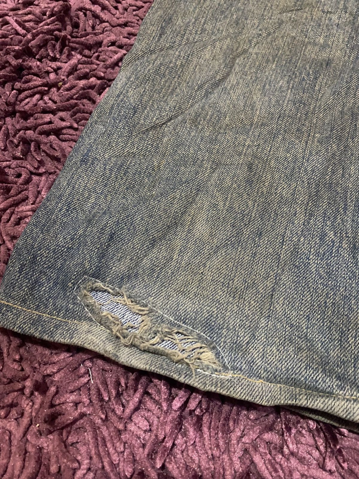 Levi's Vtg Trashed Levis 501xx BIG E 4501 WW2 Selvedge Jeans Size US 30 / EU 46 - 14 Thumbnail
