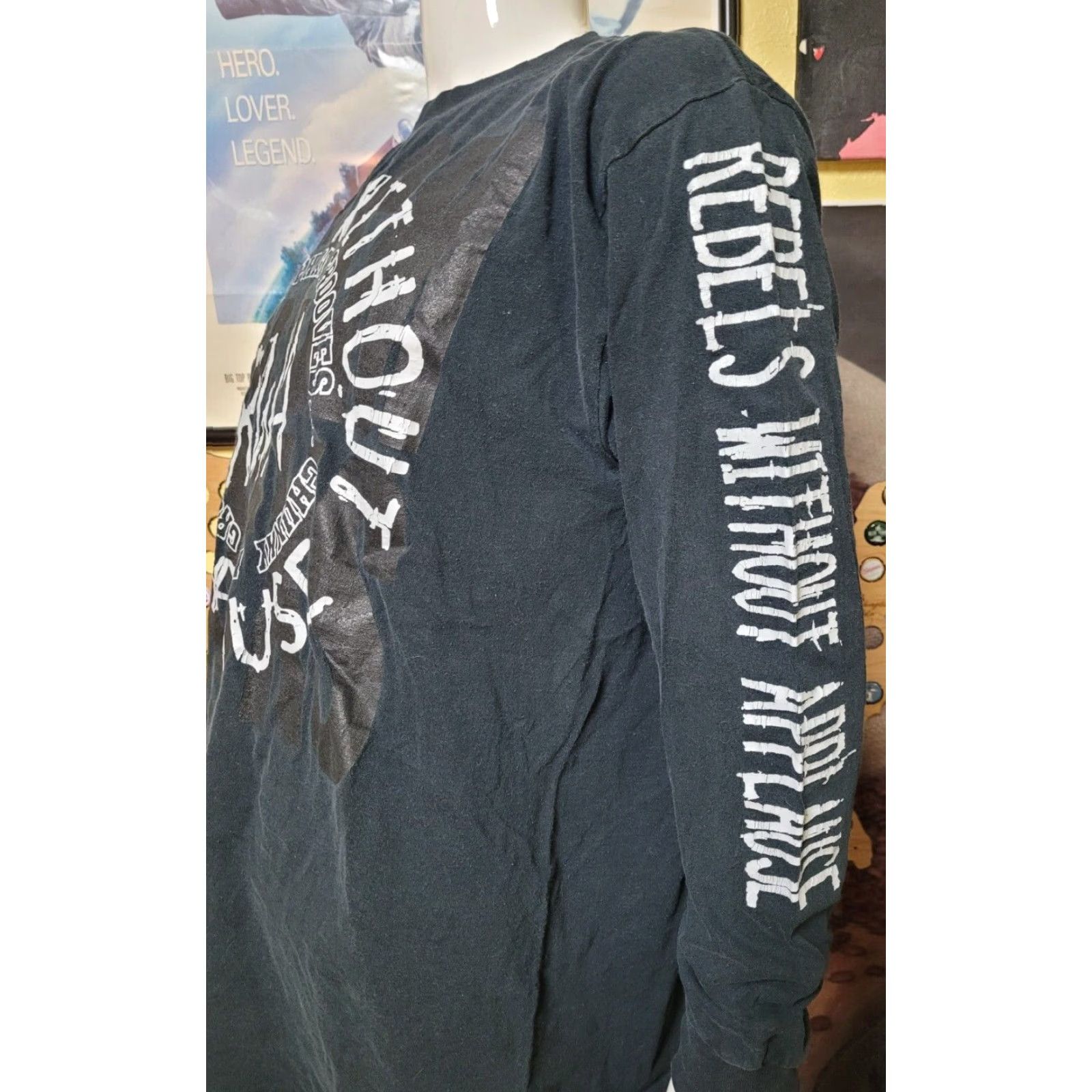 Vintage VTG 90s Rebels Without Applause Chicago Thrash Metal Band Long Sleeve T Shirt XL Size US XL / EU 56 / 4 - 3 Thumbnail