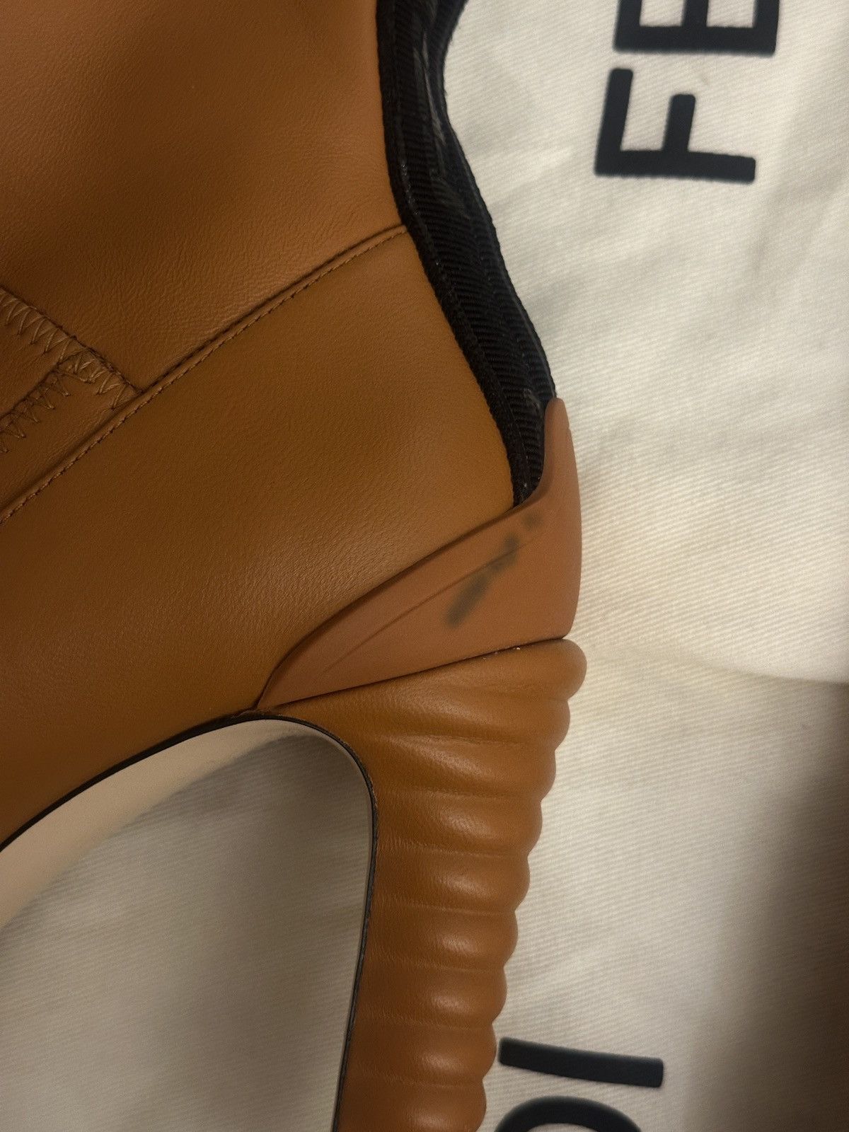 Fendi Fendi Mid-Calf Mid-Heel Camel Leather Boots Size US 8 / IT 38 - 6 Thumbnail