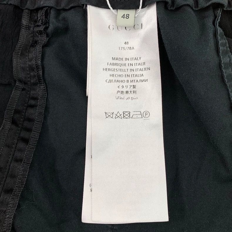 Gucci Gucci Black letter print elastic drawstring waist casual sh Size US 32 / EU 48 - 7 Thumbnail
