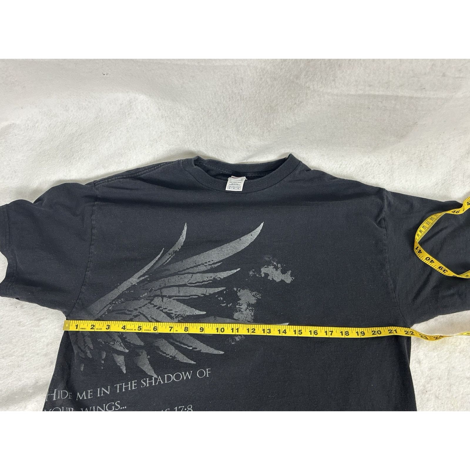 Delta VTG Christian Hide Me in the Shadow of Your Wings Black XL Size US XL / EU 56 / 4 - 7 Thumbnail