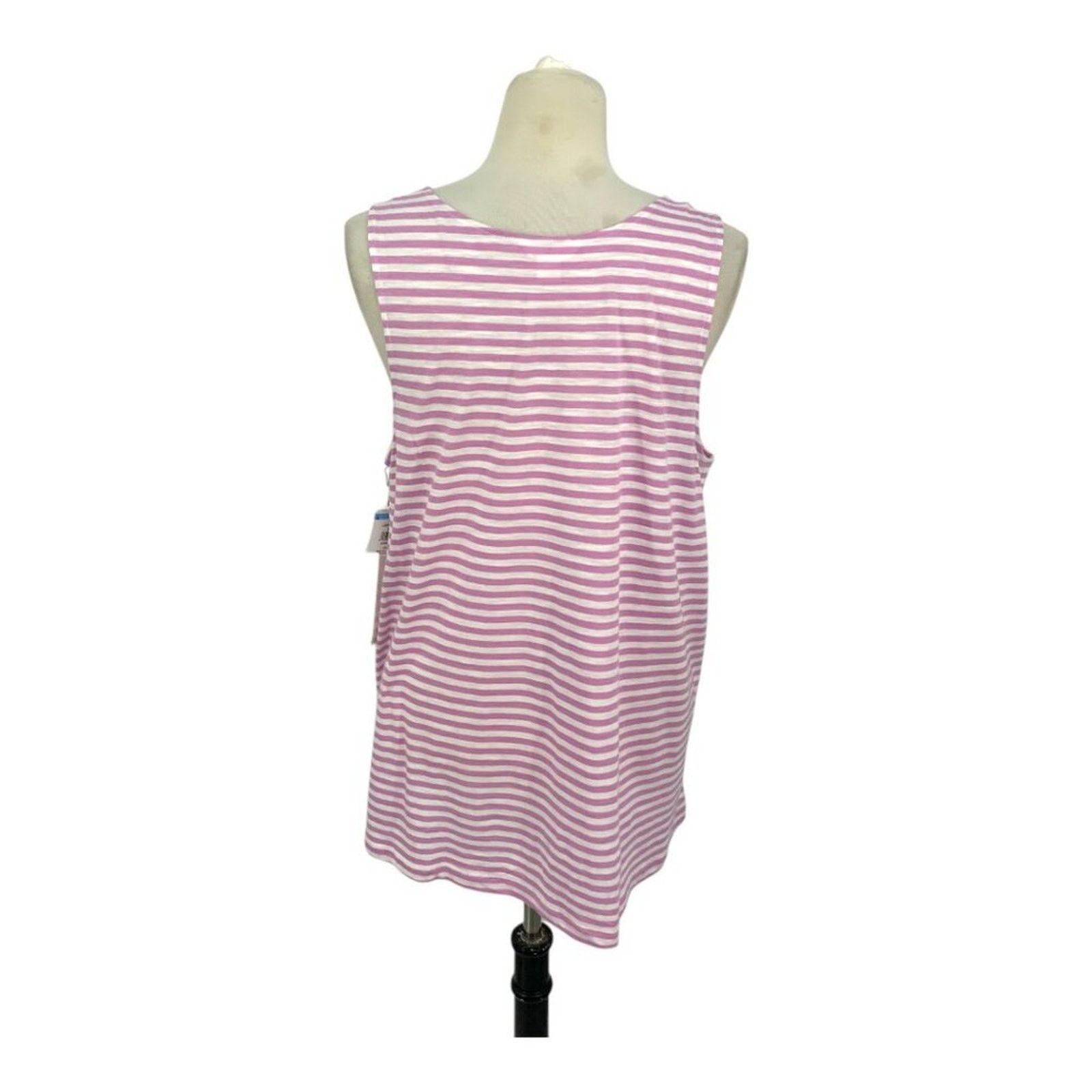 Other Caslon Flowy Knit Tank Pink White Stripe Sz XL NWT $39 MSRP Size XL / US 12-14 / IT 48-50 - 8 Thumbnail