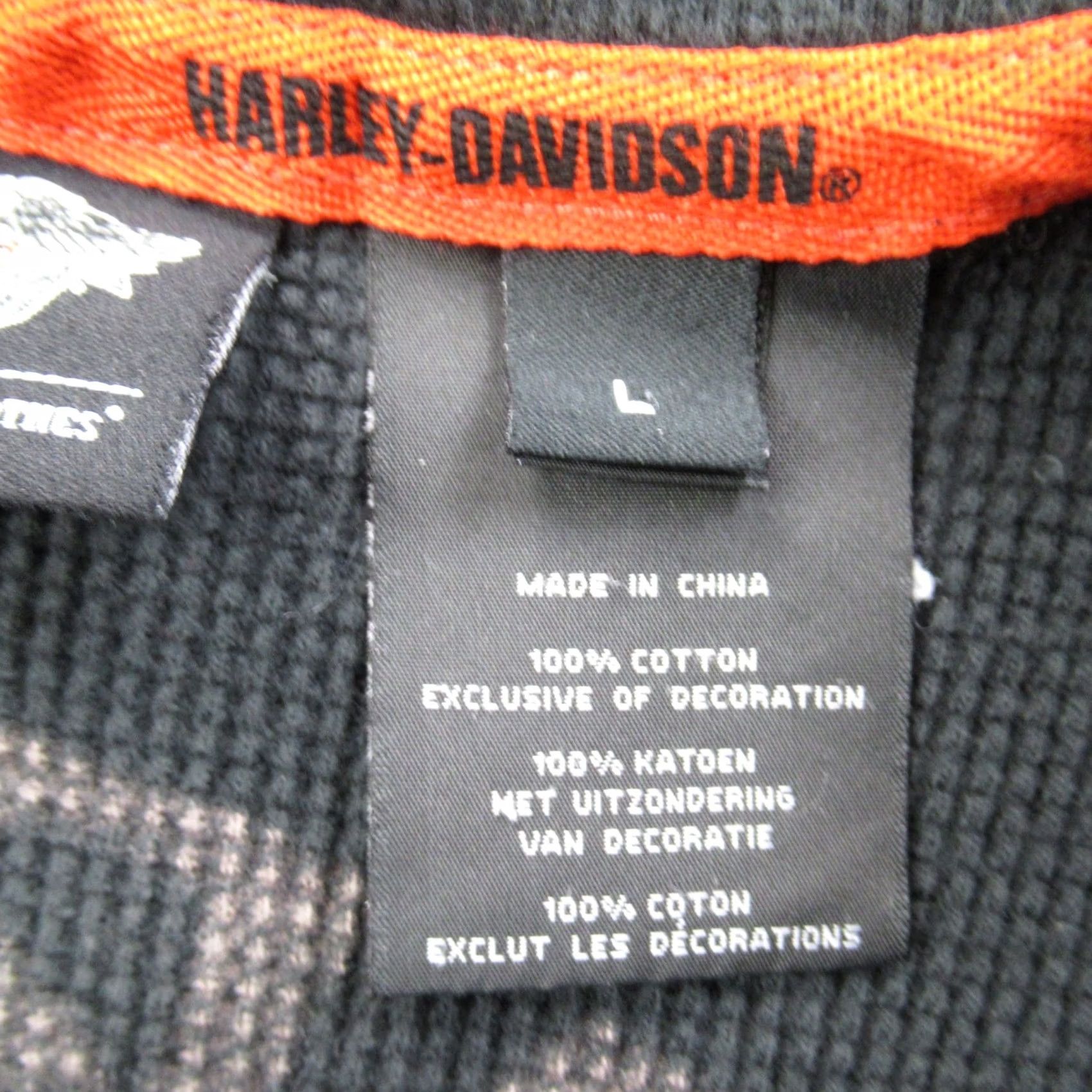 Harley Davidson Harley-Davidson Sweatshirt Mens Large Long Sleeve Henley Crew Neck Black Size US L / EU 52-54 / 3 - 5 Thumbnail