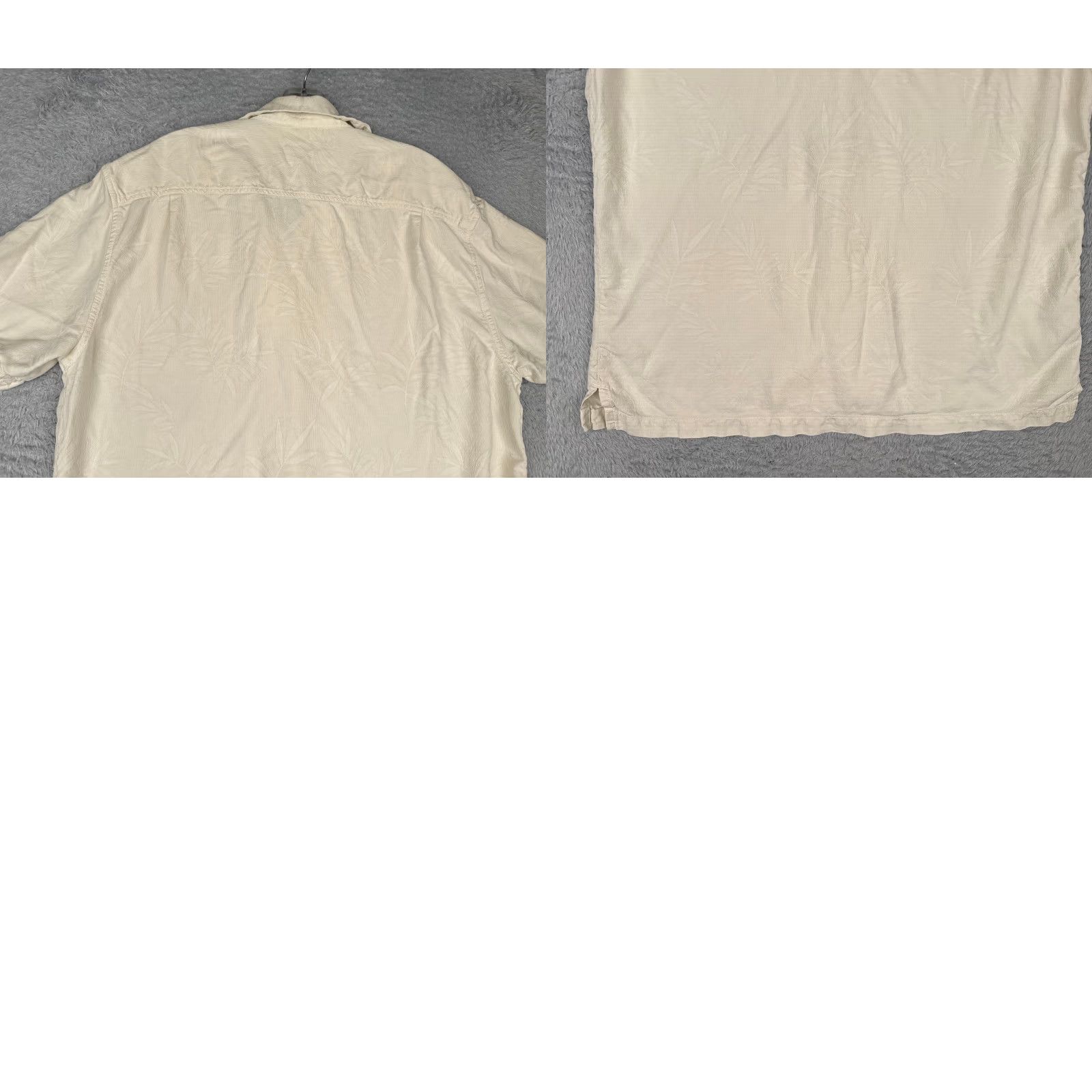 Tommy Bahama Tommy Bahama Shirt Men Large Ivory Floral Silk Button Up Hawaiian Embroidered Size US L / EU 52-54 / 3 - 9 Thumbnail