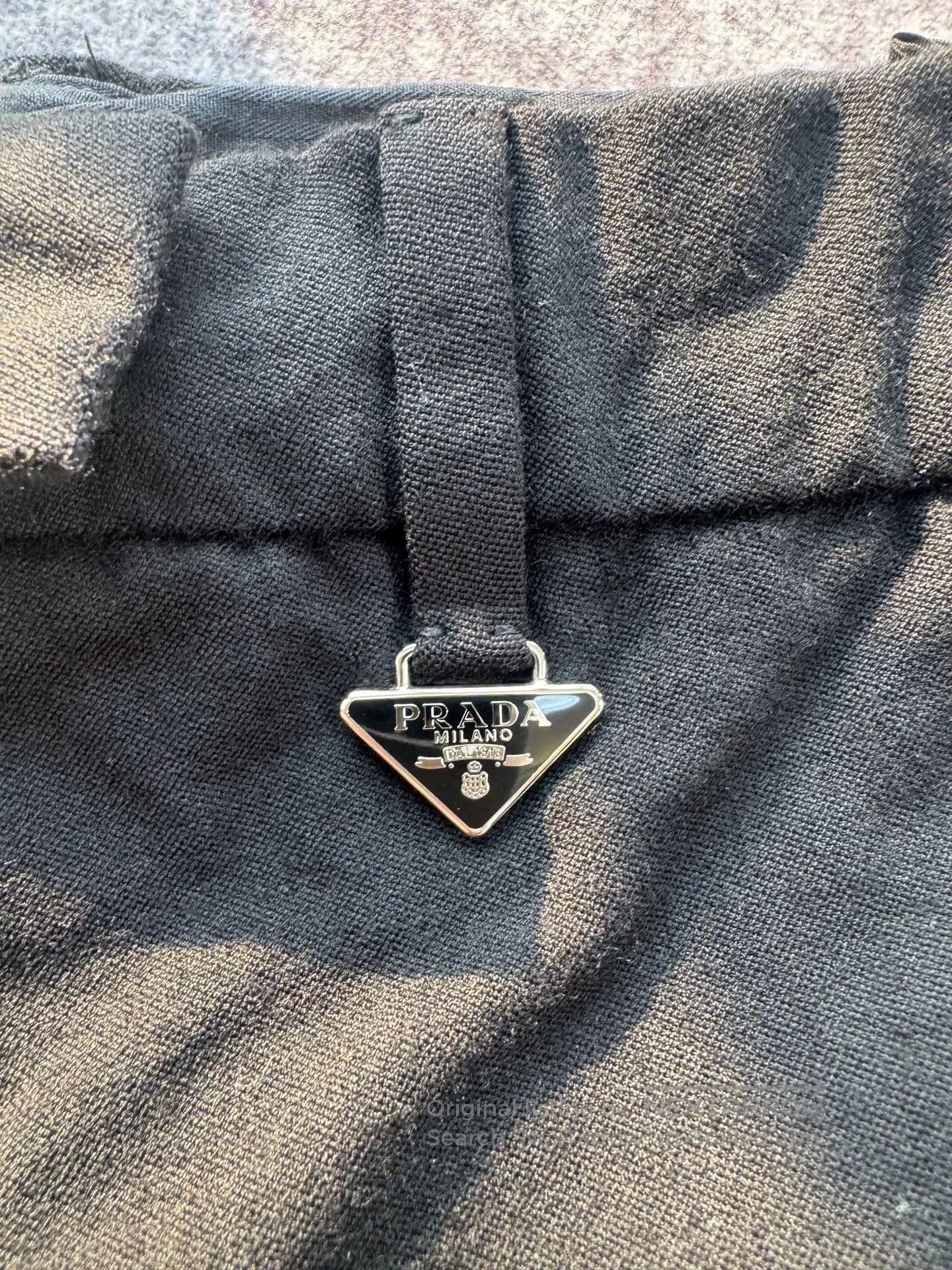 Prada Prada Black Trousers with Triangle Pendant. Size US 42 / EU 58 - 4 Thumbnail